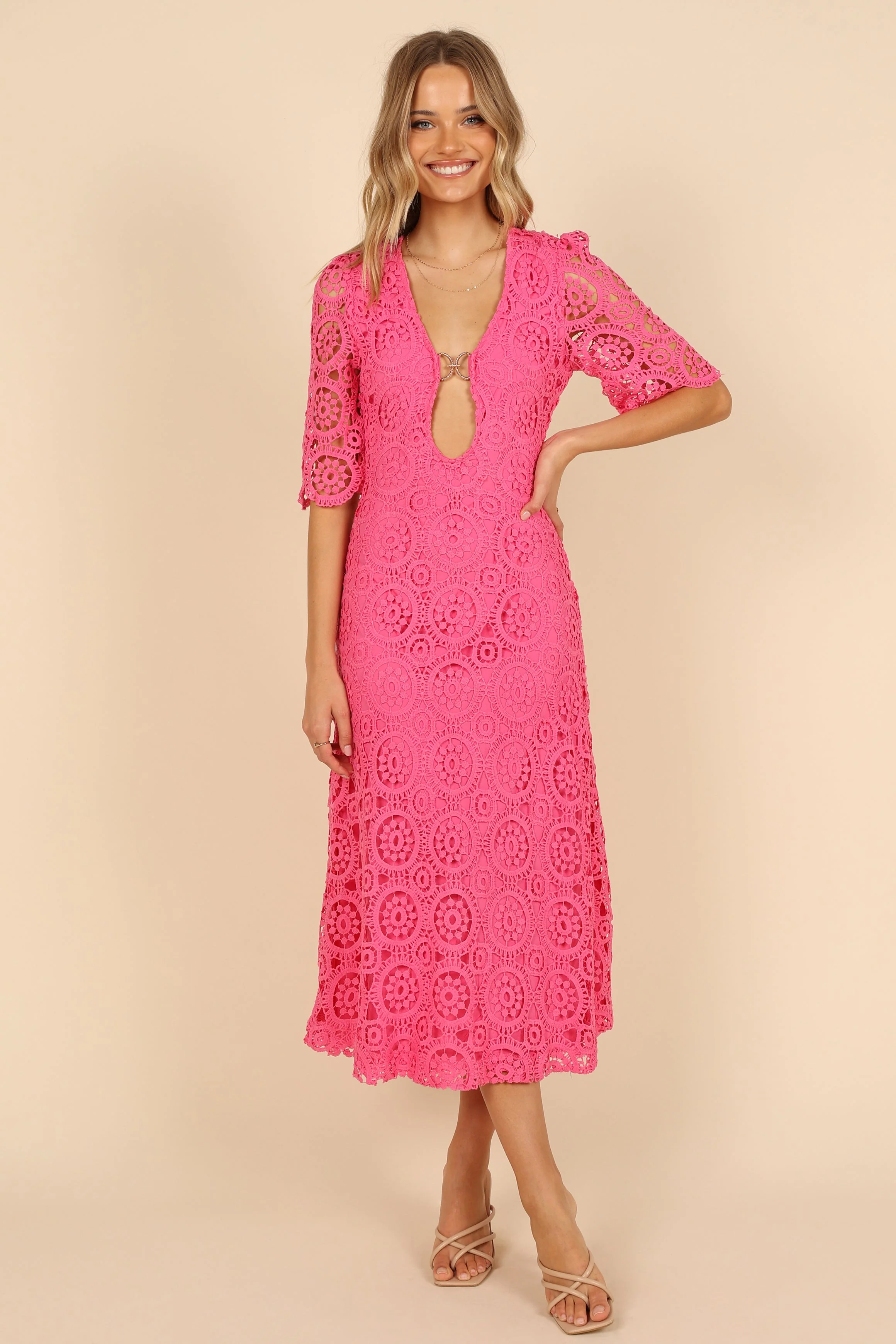 Arizona Midi Dress - Pink