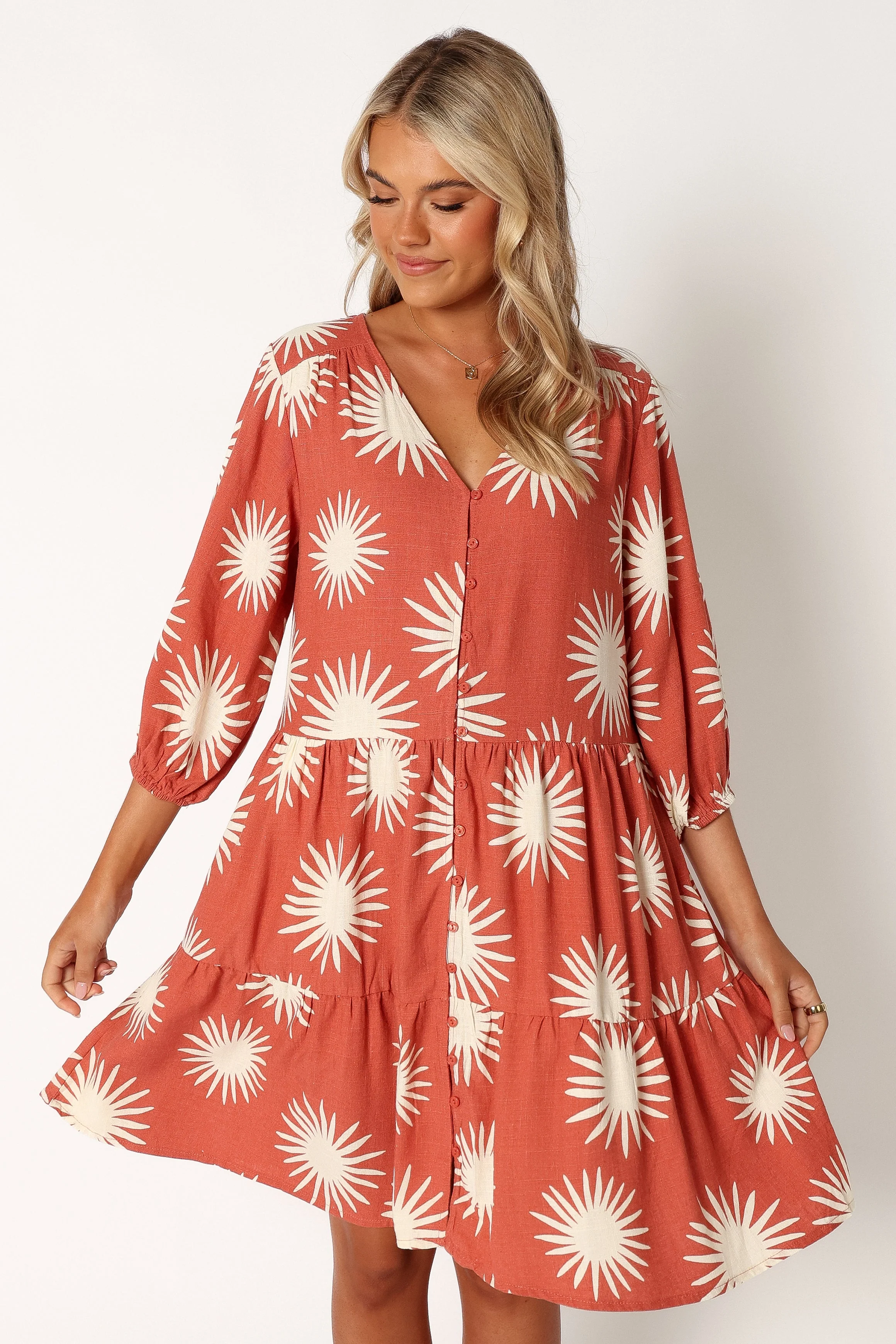 Bennet Long Sleeve Mini Dress - Ida Print