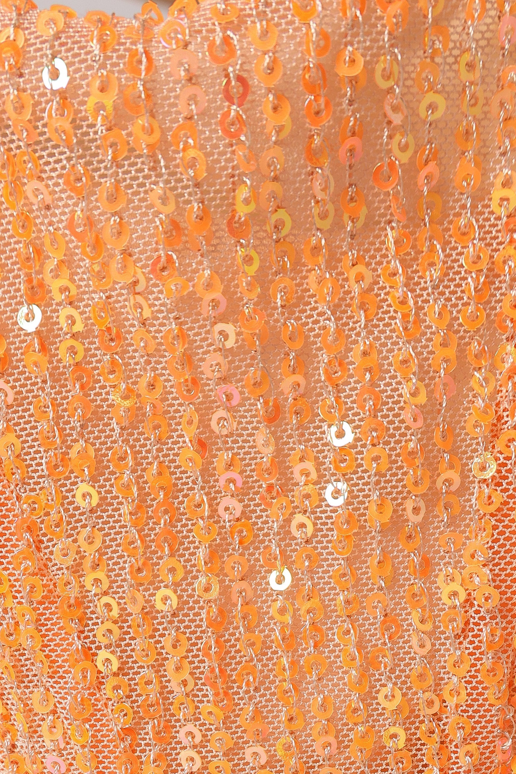 Avril Sequin Mini Dress - Light Orange