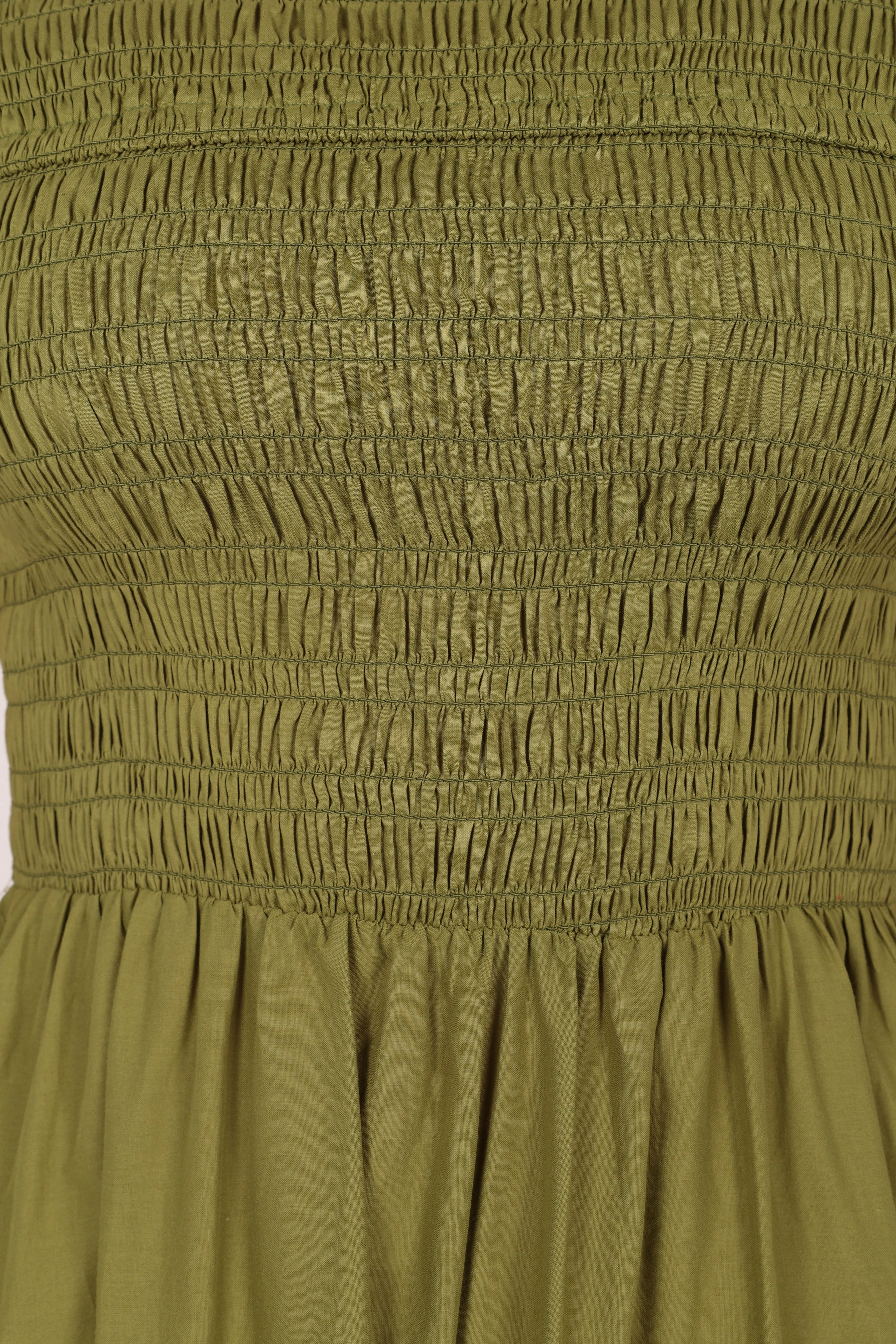 Tessa Off Shoulder Maxi Dress - Olive