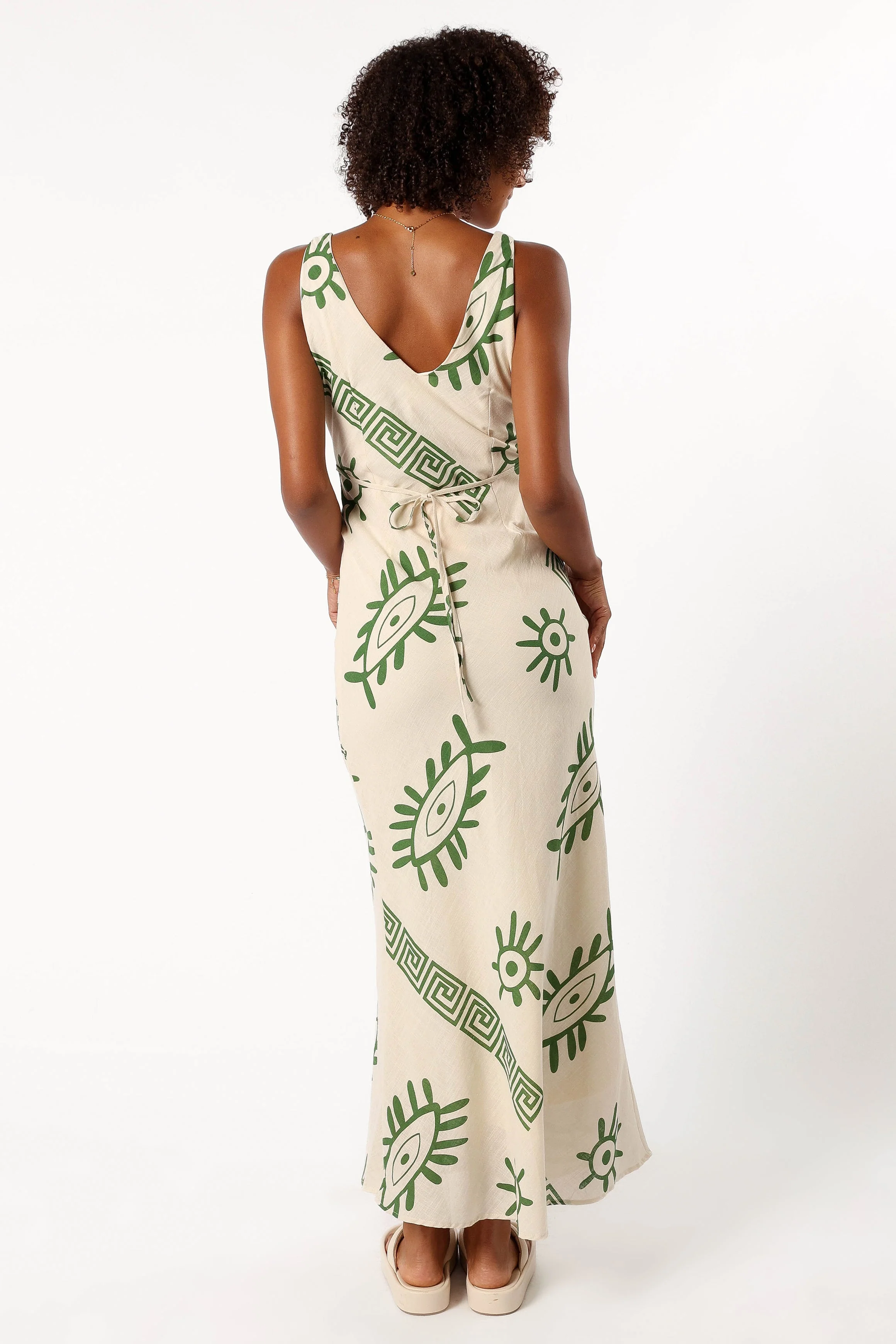 Aaron Maxi Dress - Beige Green