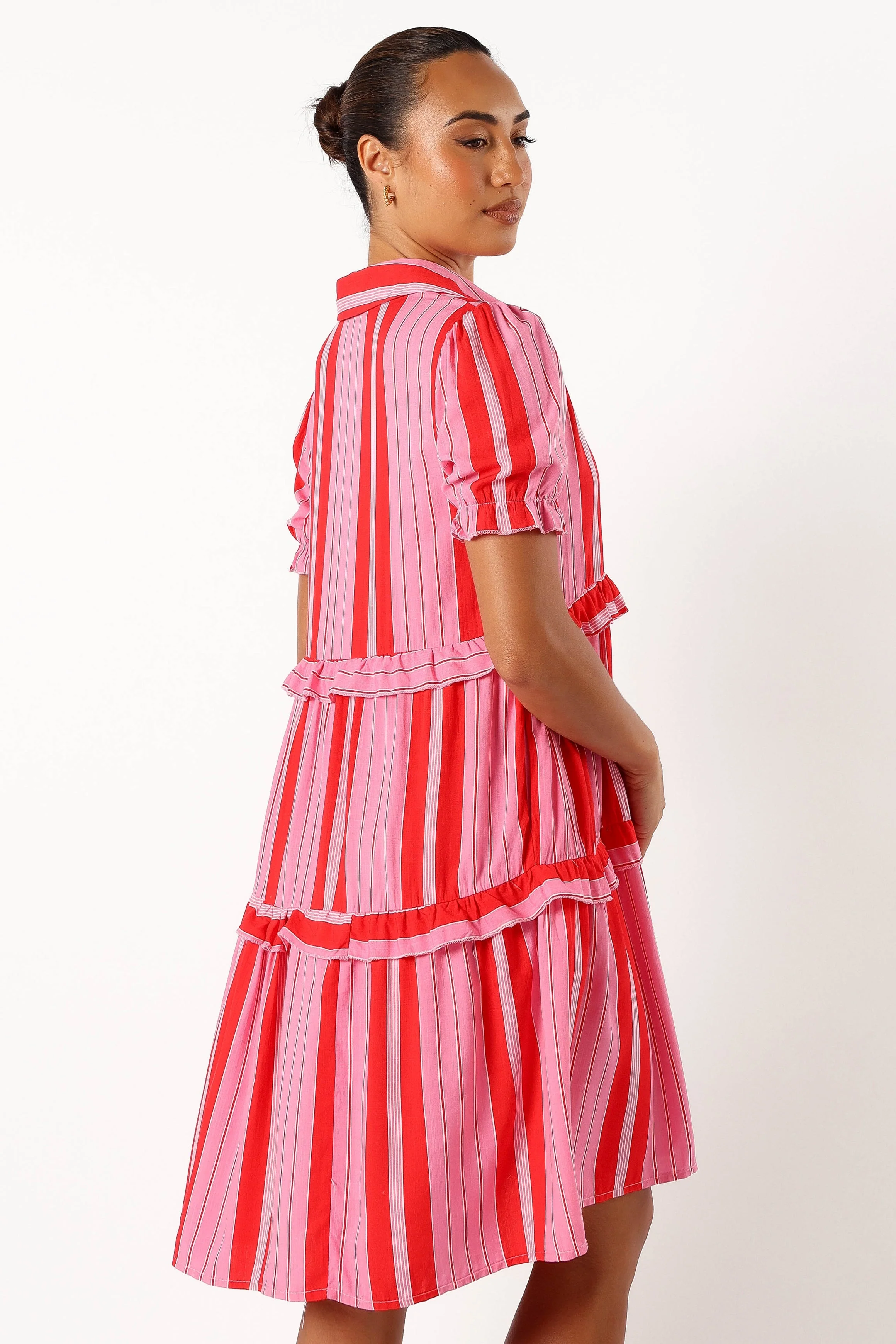 Aurora Mini Dress - Pink Stripe