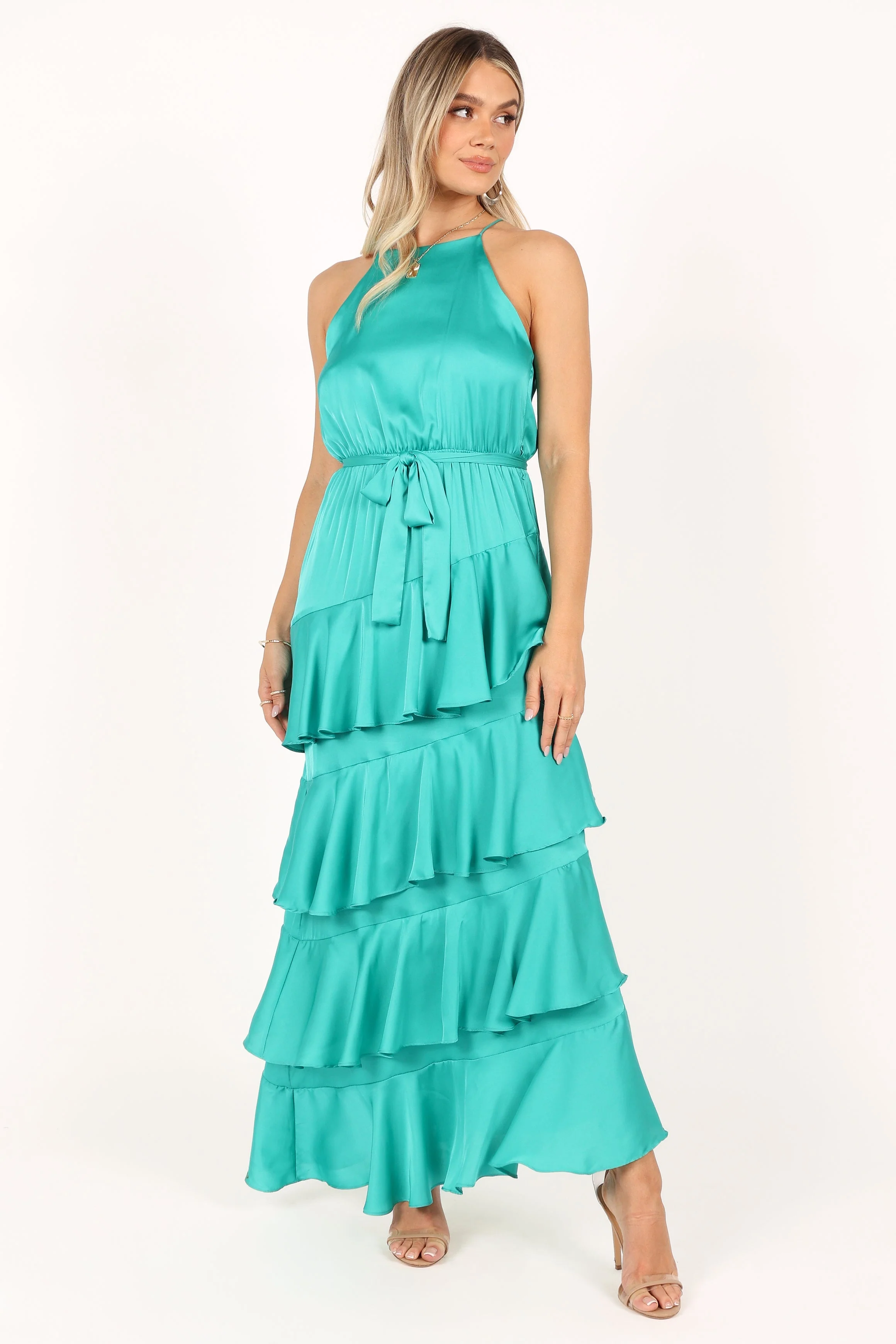 Annalise Tiered Maxi Dress - Teal