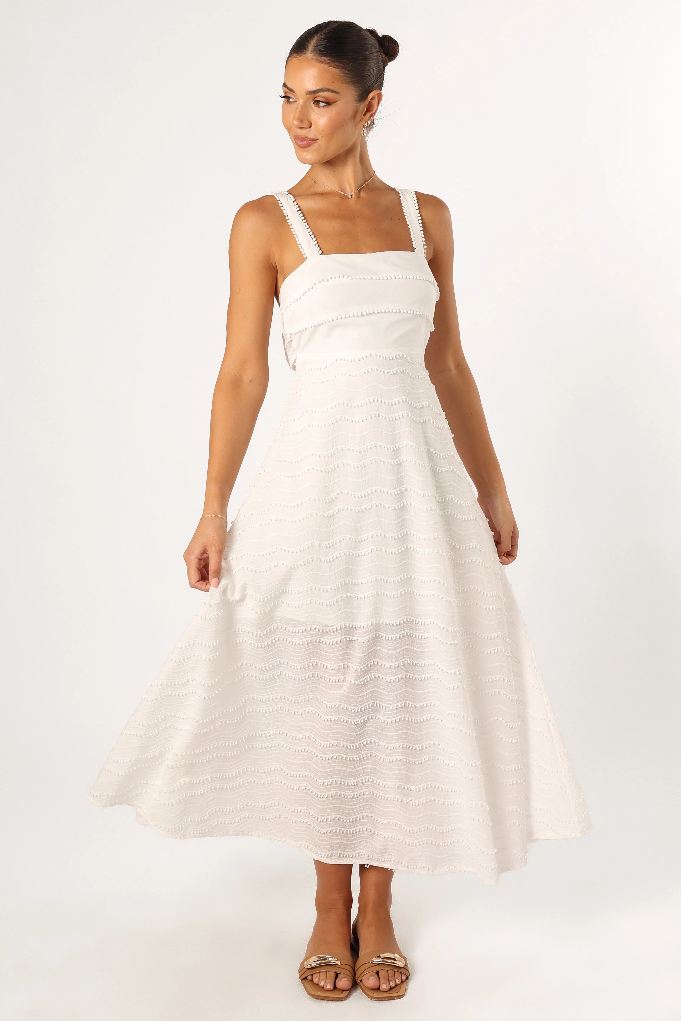 Latrell Midi Dress - White
