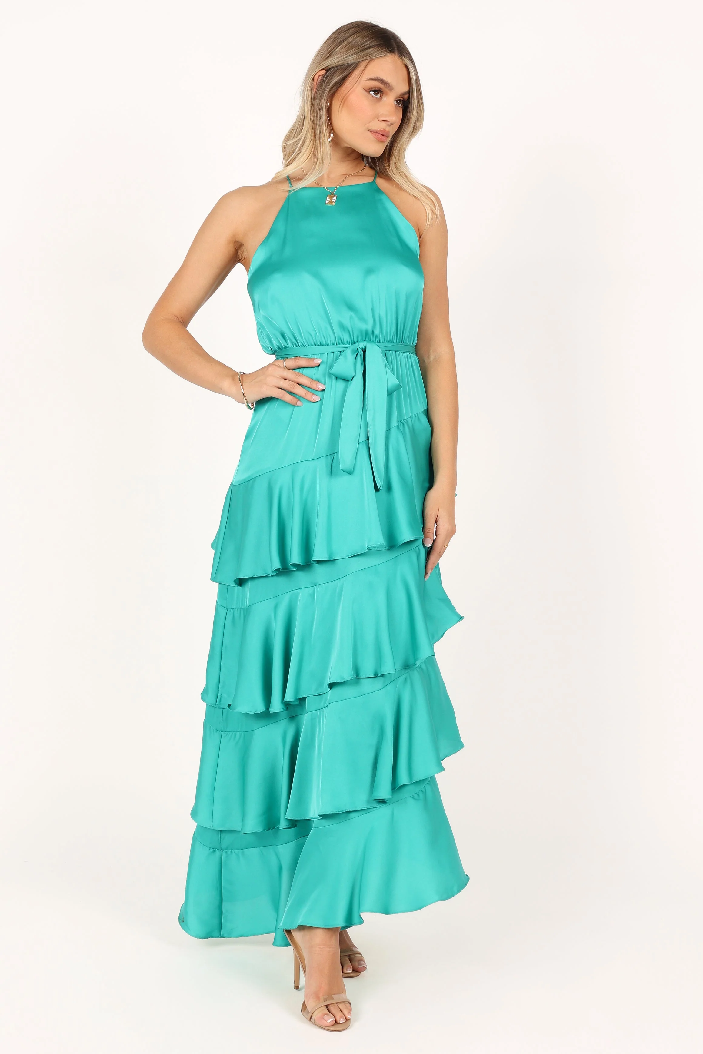 Annalise Tiered Maxi Dress - Teal