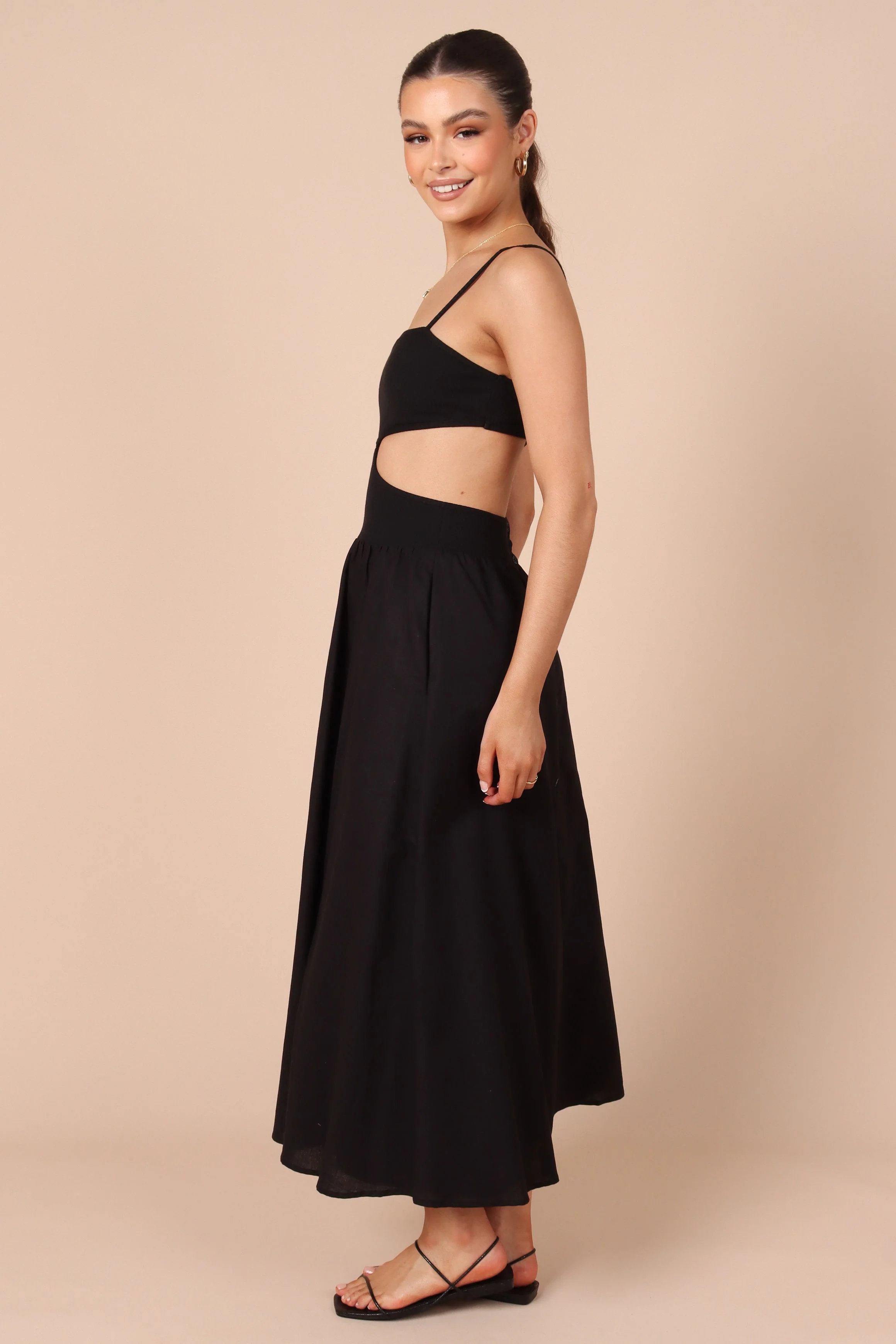 Mina Cut Out Dress - Black