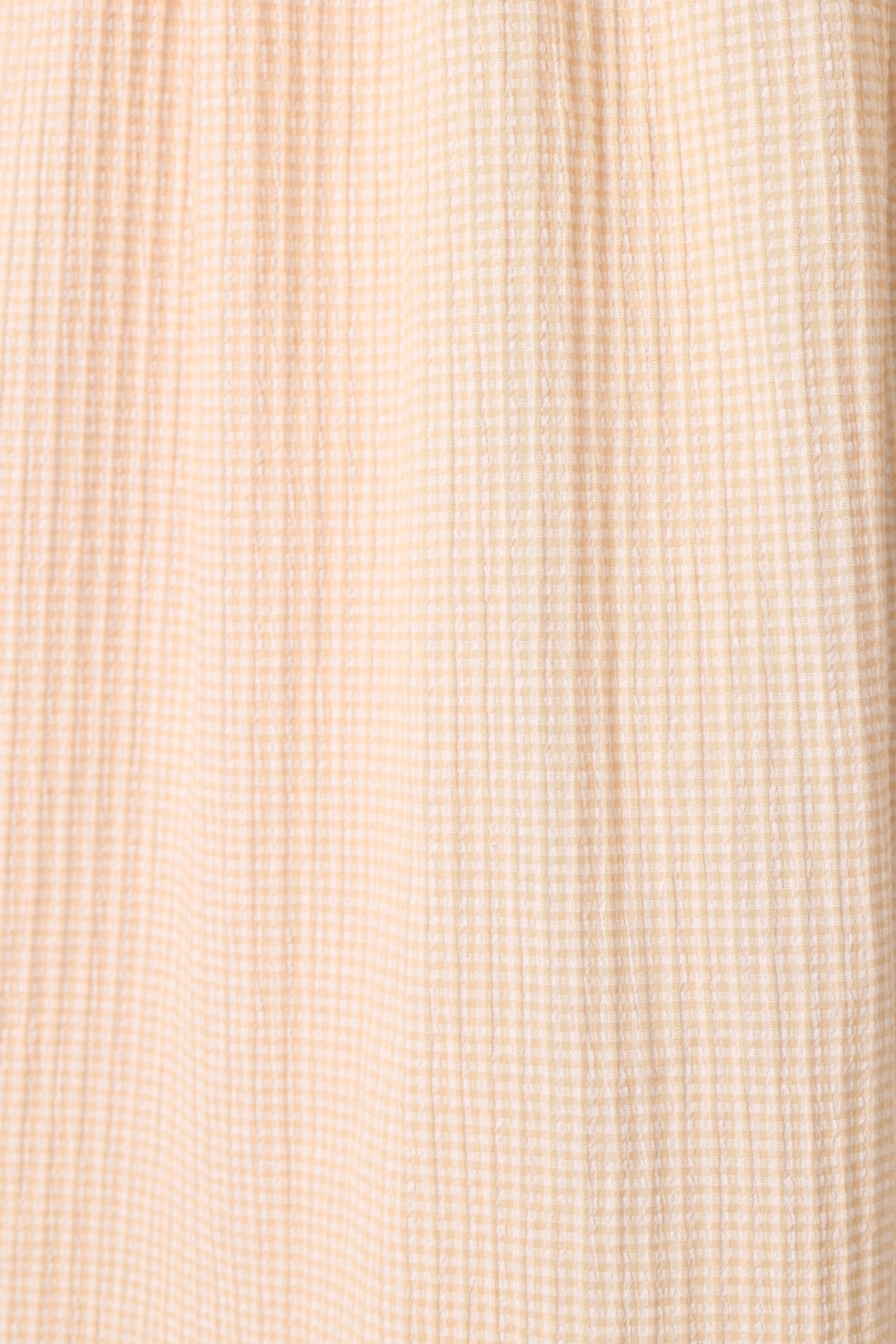 Farley Flutter Sleeve Midi Dress - Tan Gingham