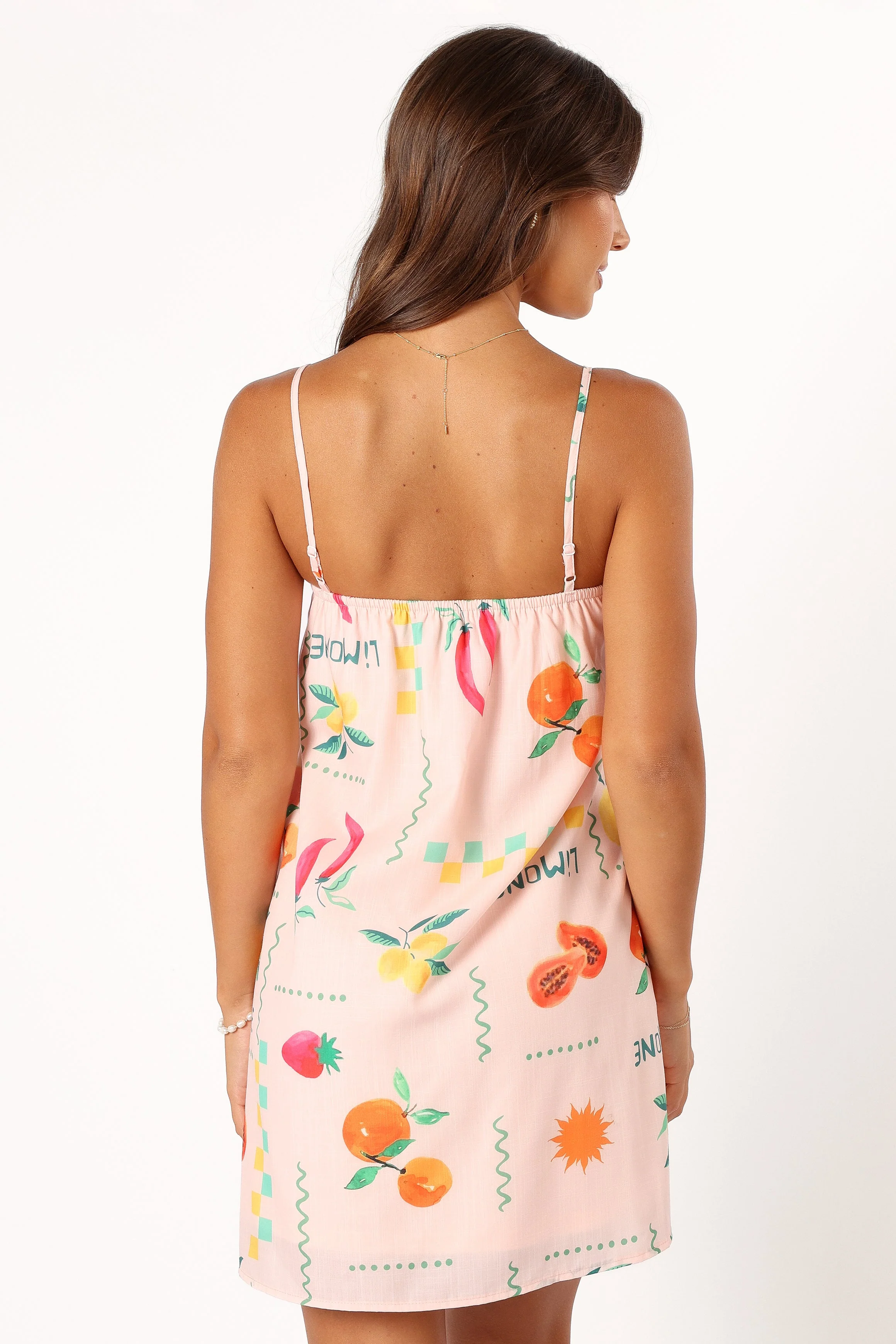 Frutti Mini Dress - Peach