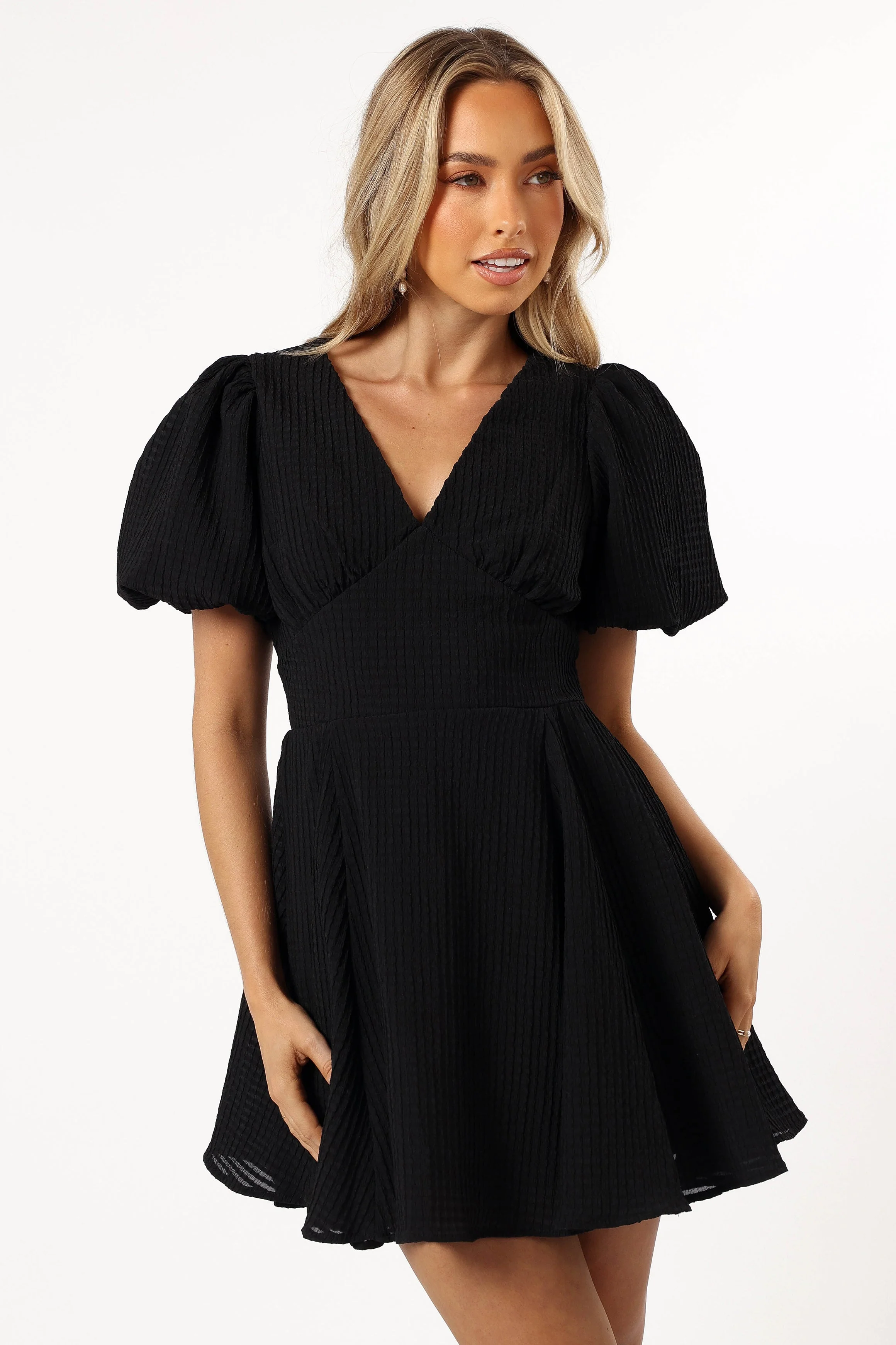 Max Short Sleeve Mini Dress - Black