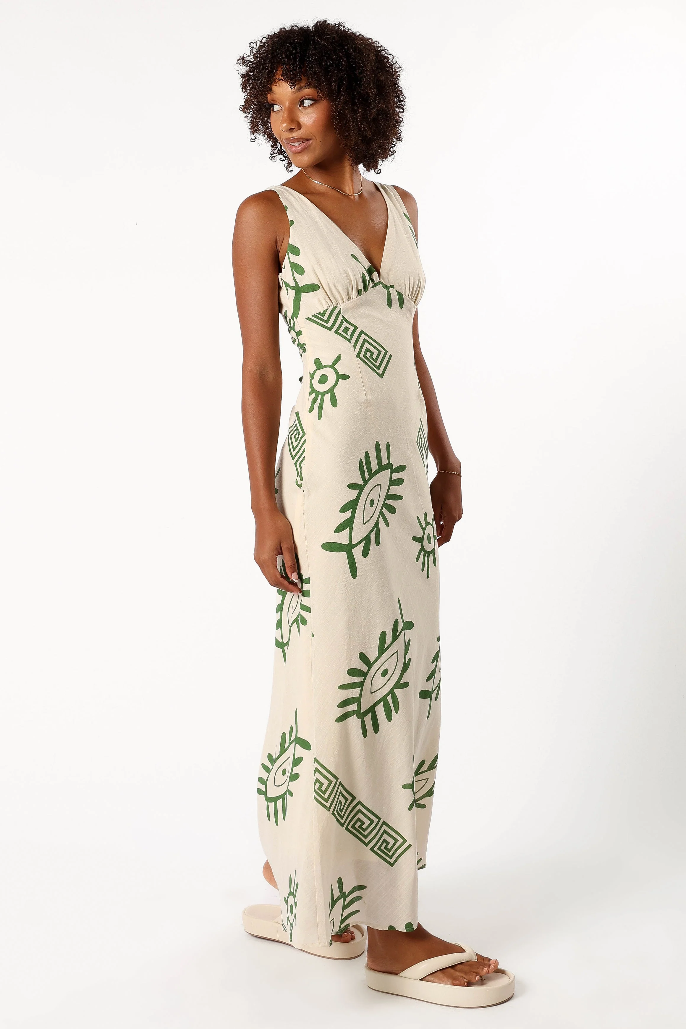 Aaron Maxi Dress - Beige Green
