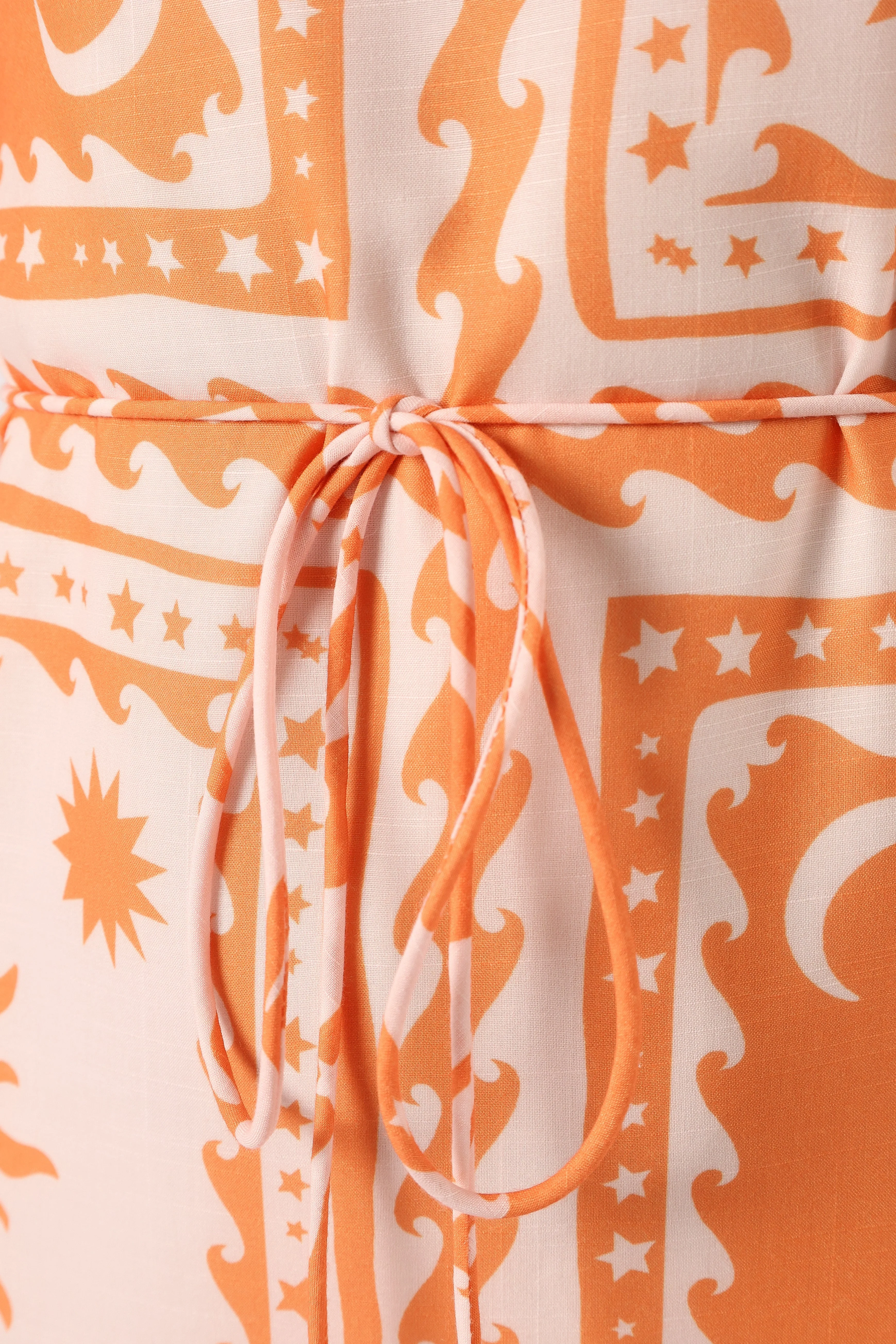 Mindy Mini Dress - Orange White