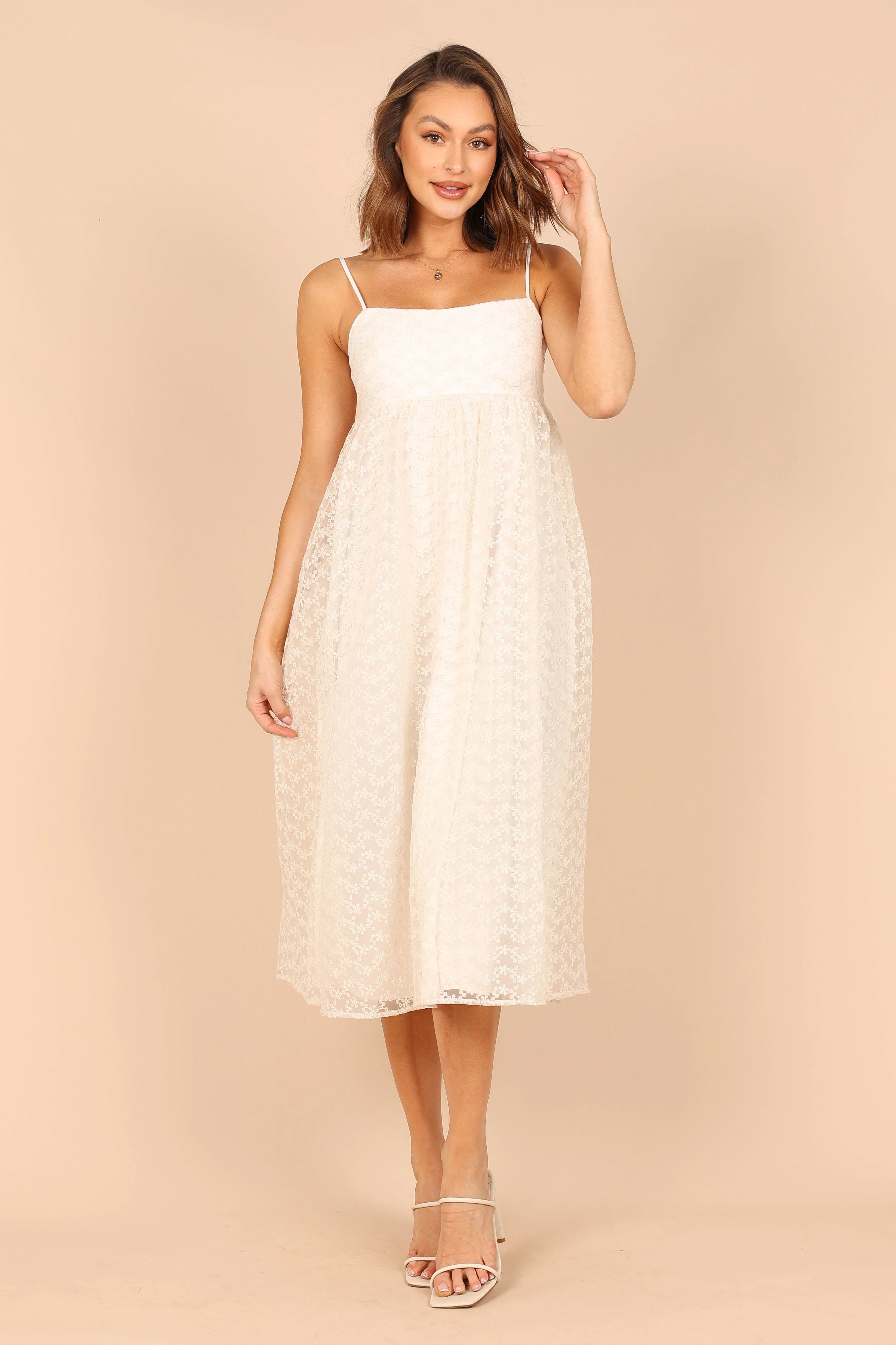 Fleaur Midi Dress - Beige