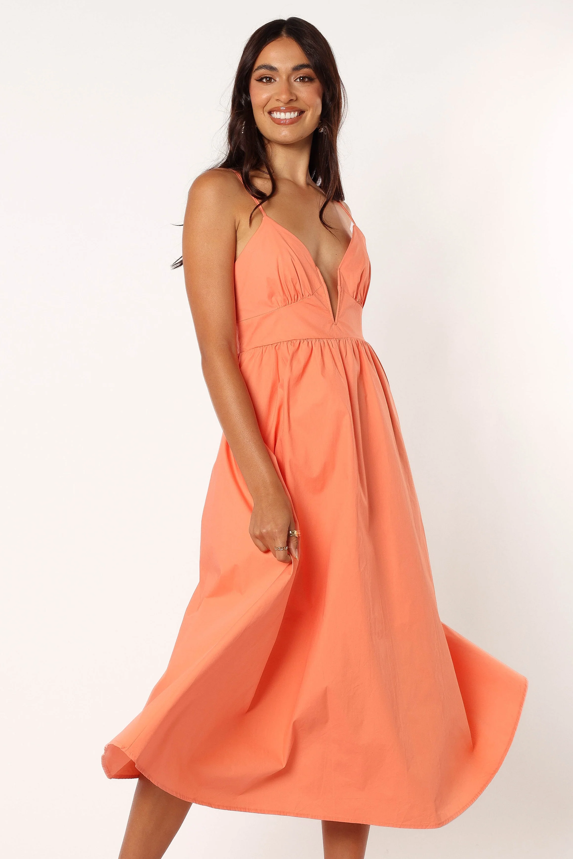 Noira Midi Dress - Apricot