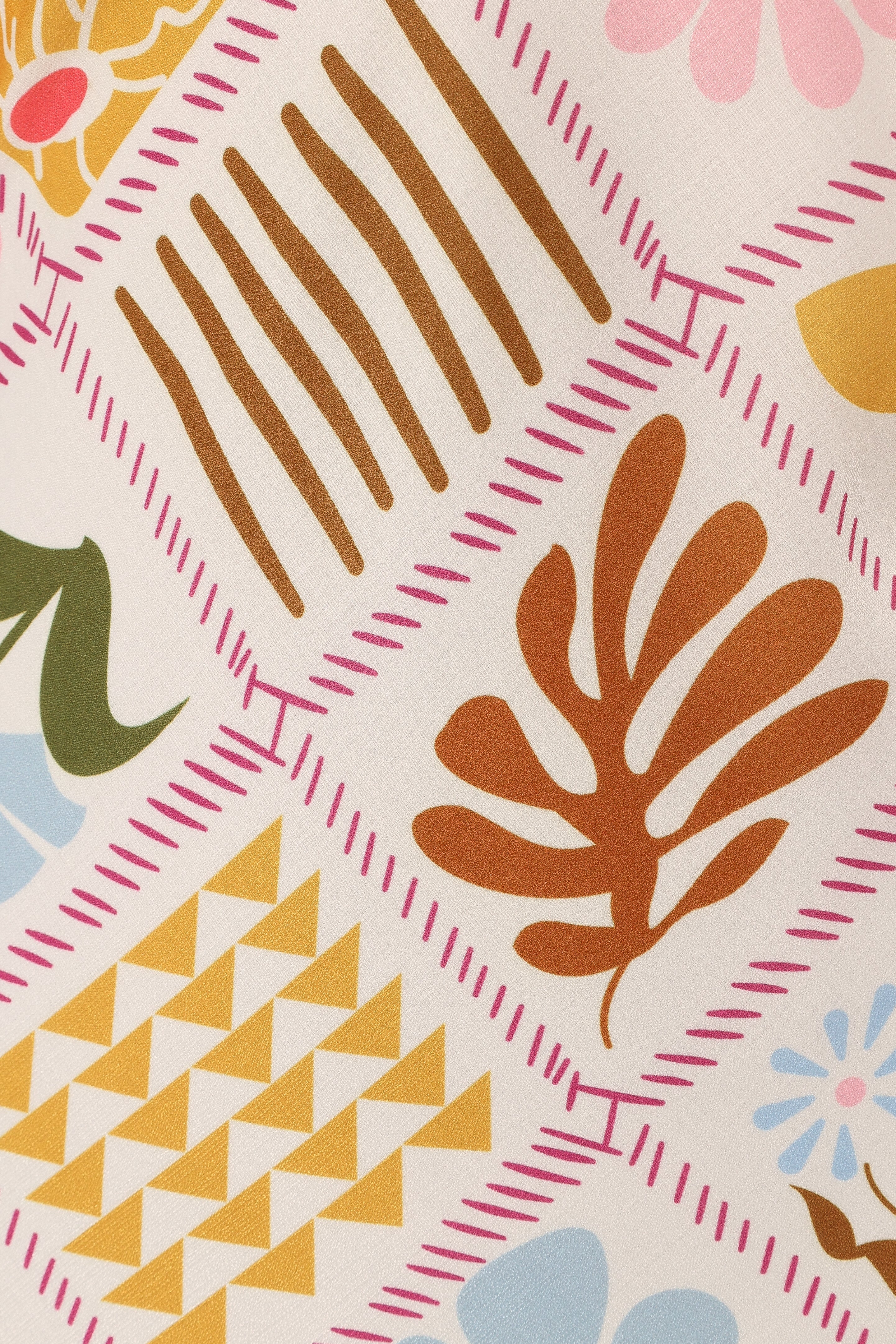 Darlene Maxi Slip Dress - White Multi