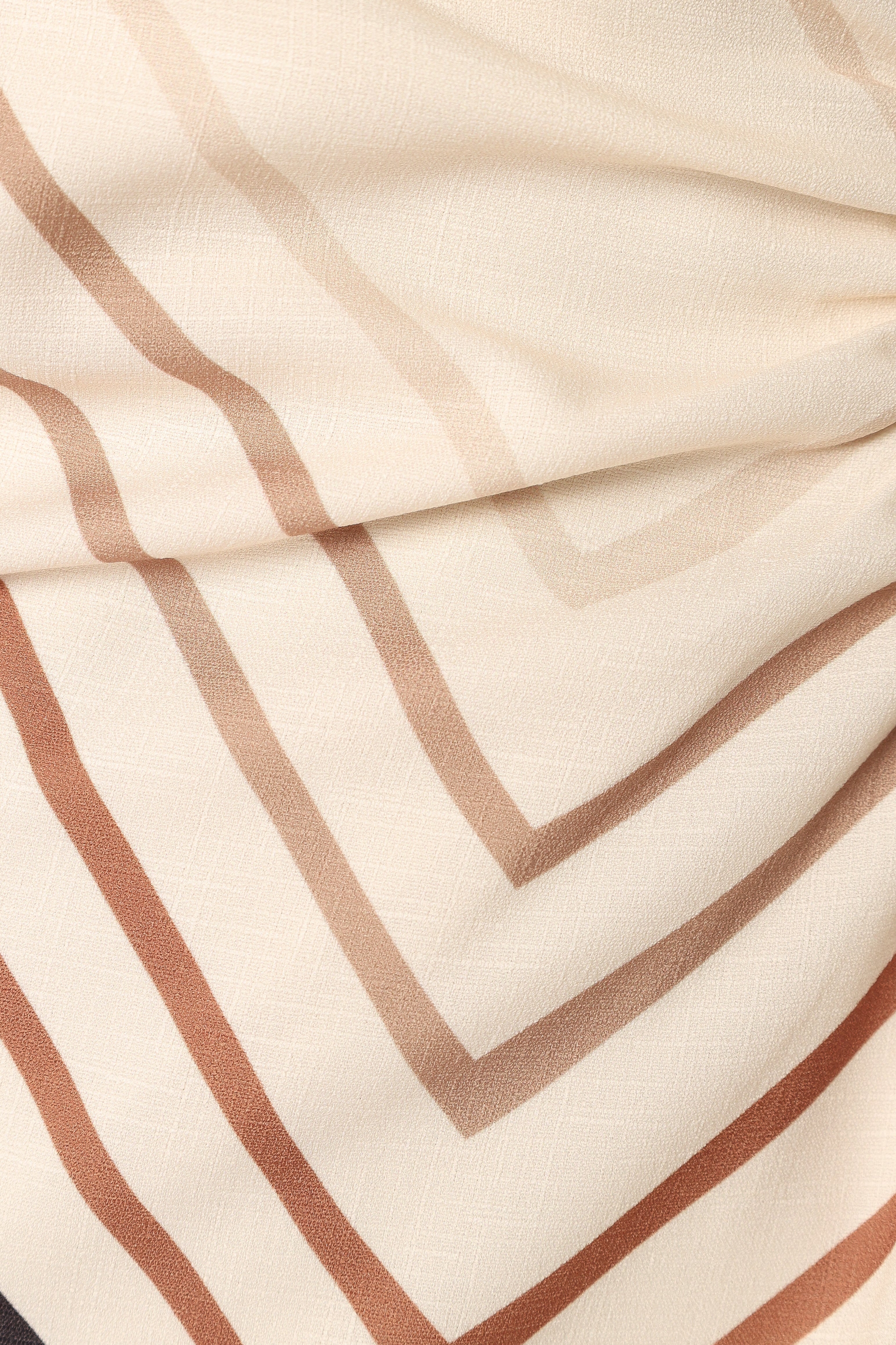 Ronnie One Shoulder Midi Dress - Tan Stripe