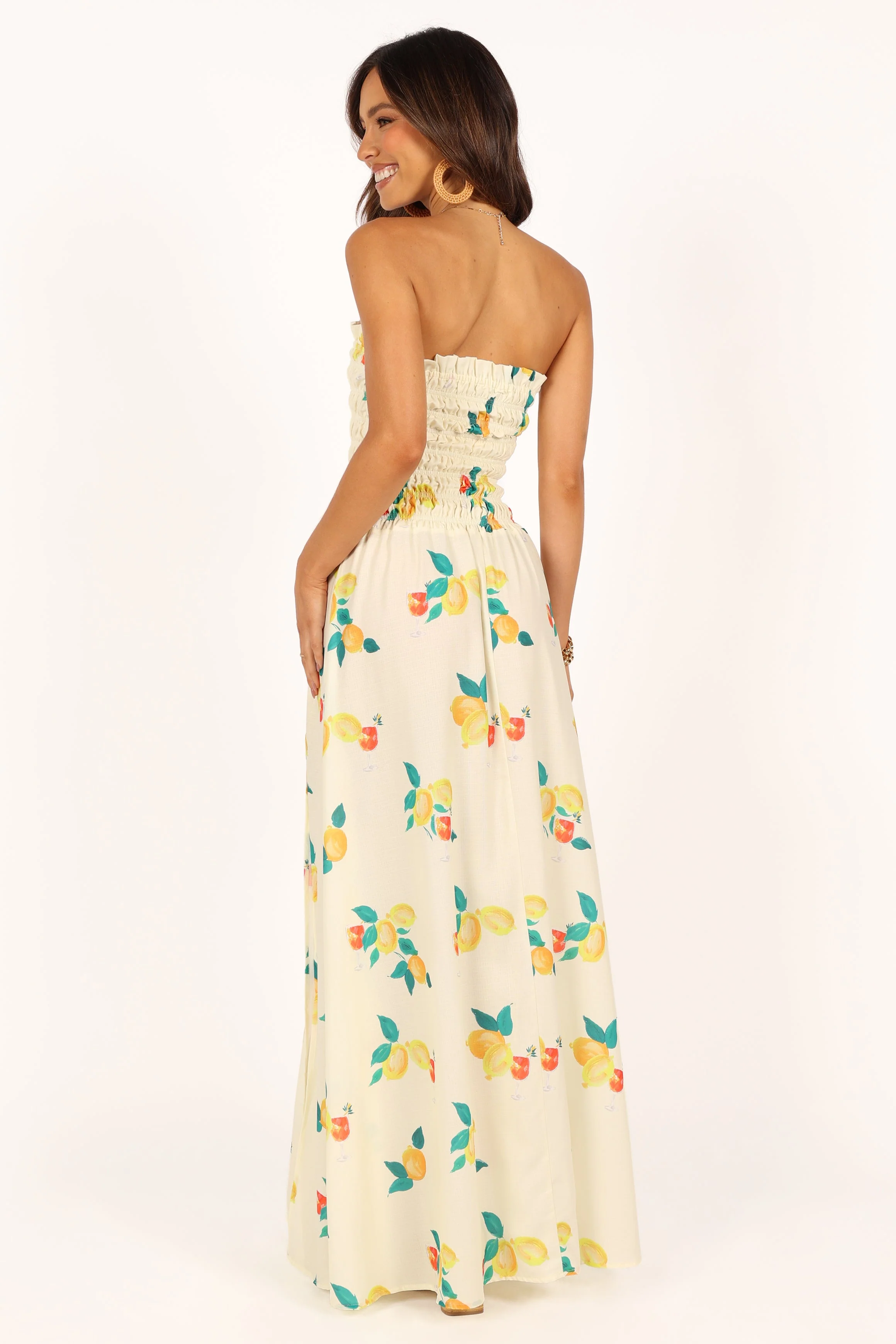 Mikaela Maxi Dress - Lemon Print