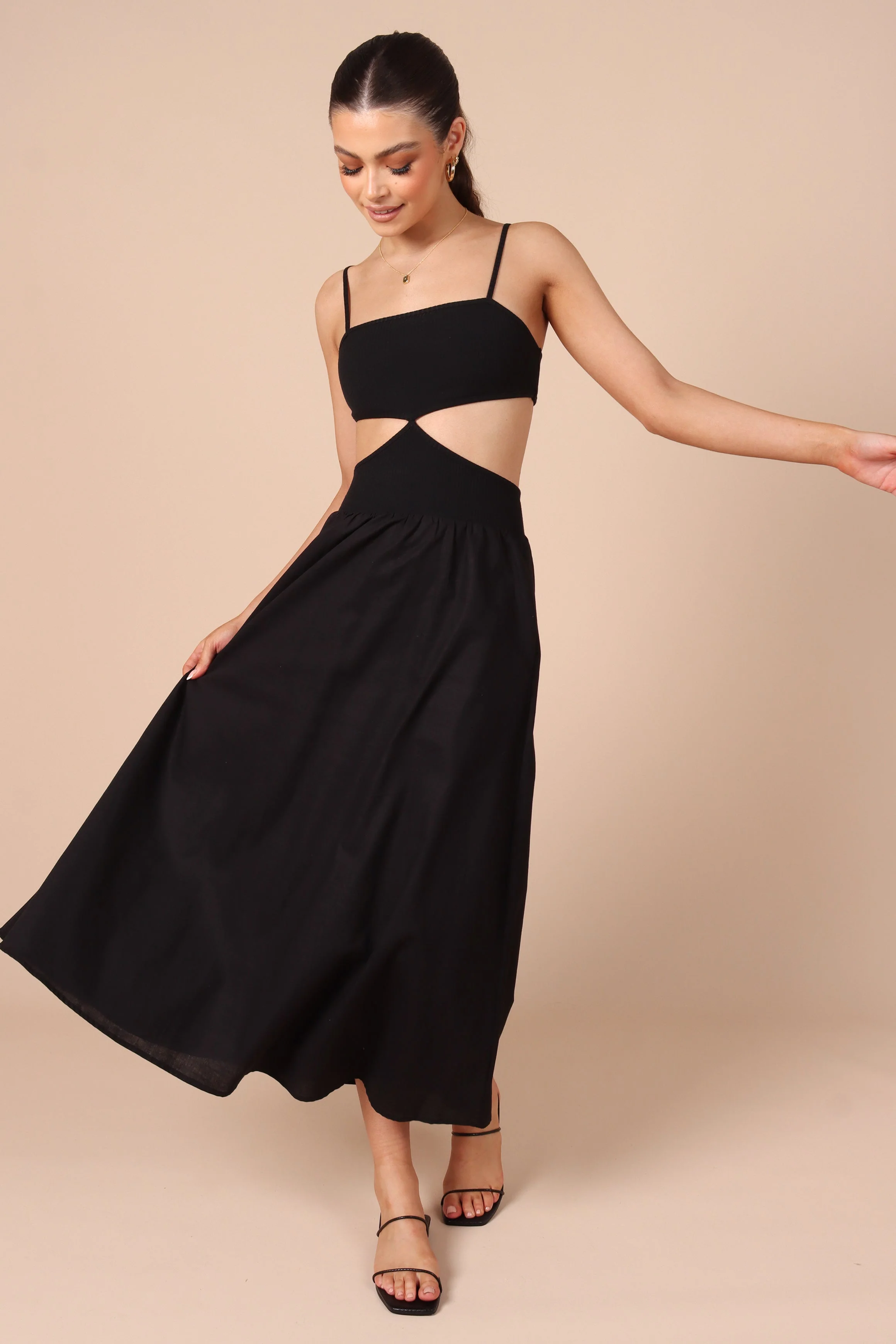 Mina Cut Out Dress - Black