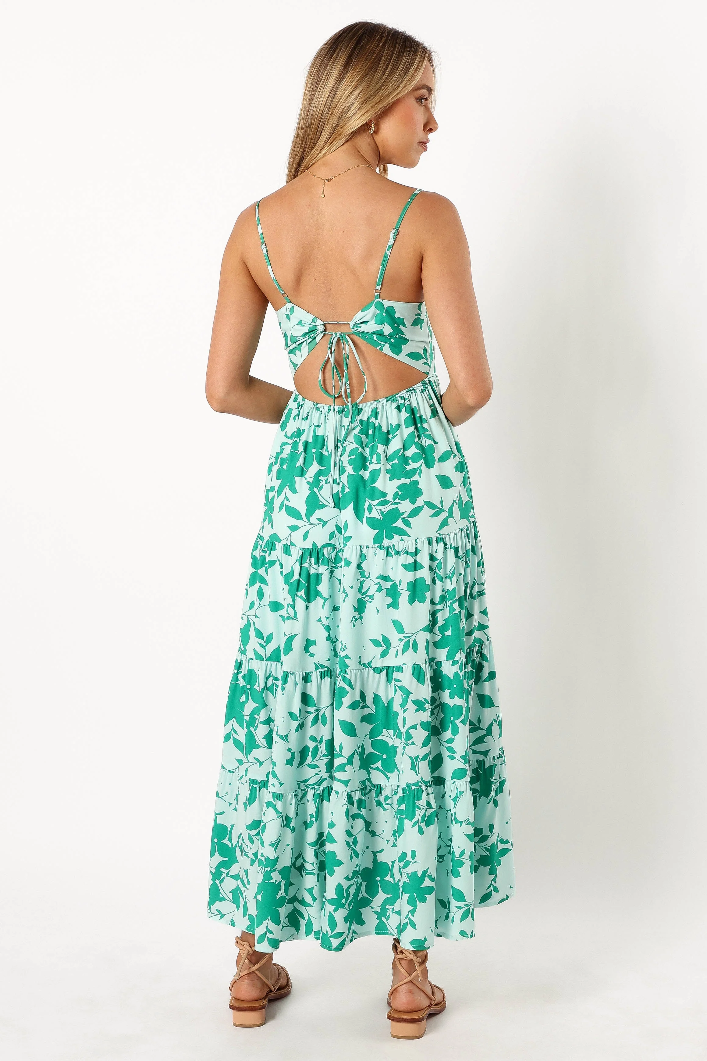 Kenny Midi Dress - Green Floral