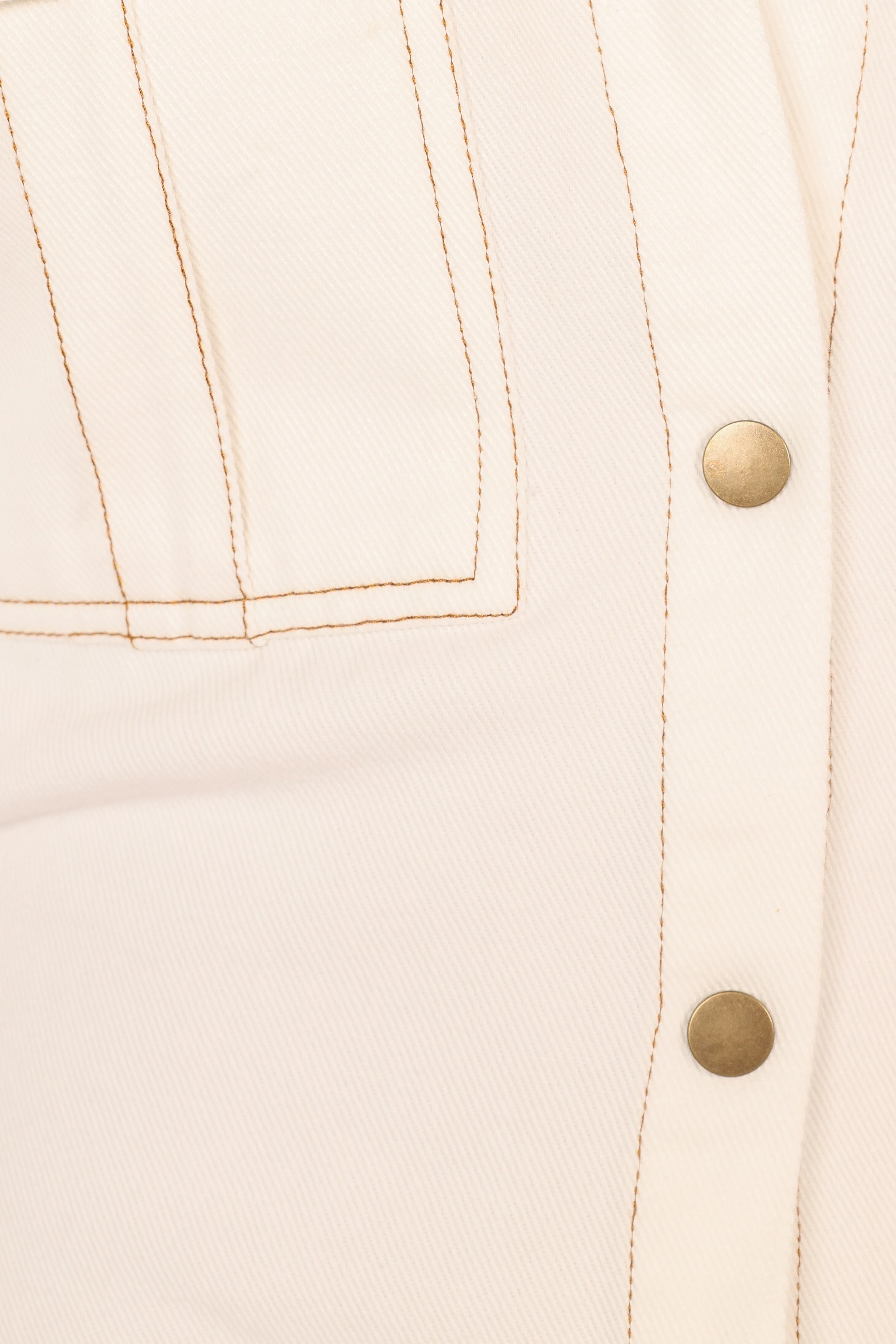 Hailey Denim Mini Dress - White Denim