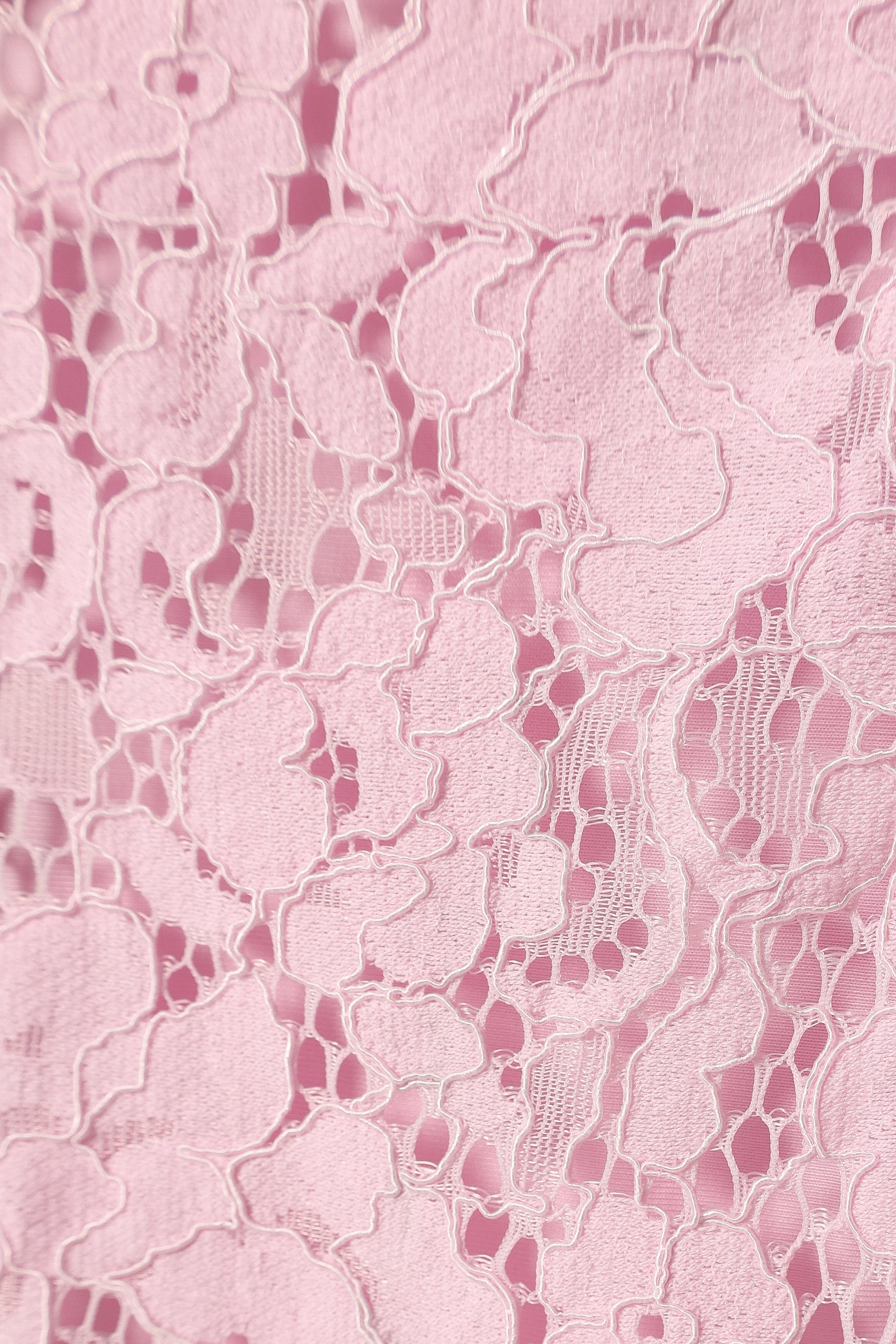 Allegra Lace Midi Dress - Pink