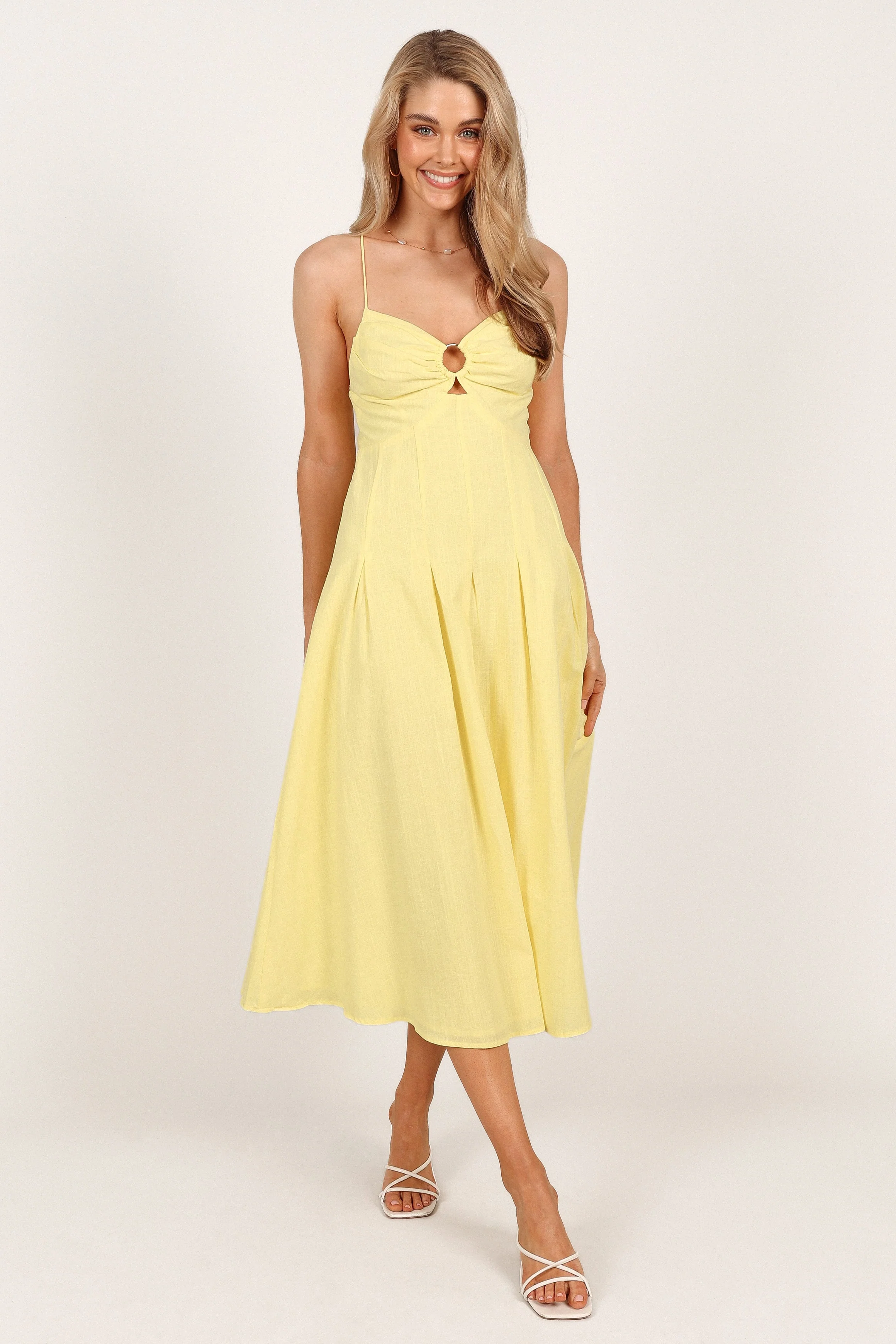Barb Midi Dress - Yellow
