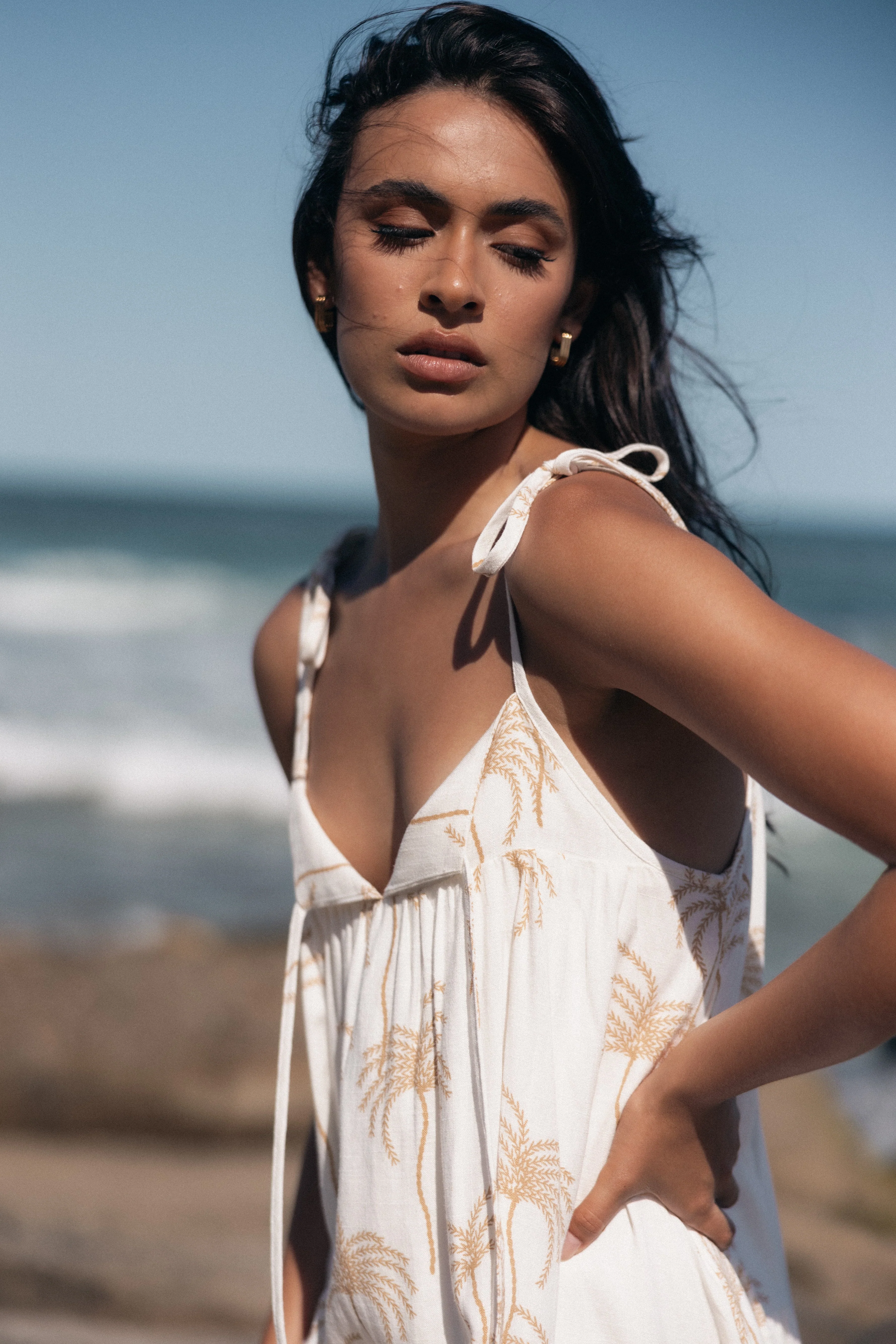 Guava Mini Dress - White Print