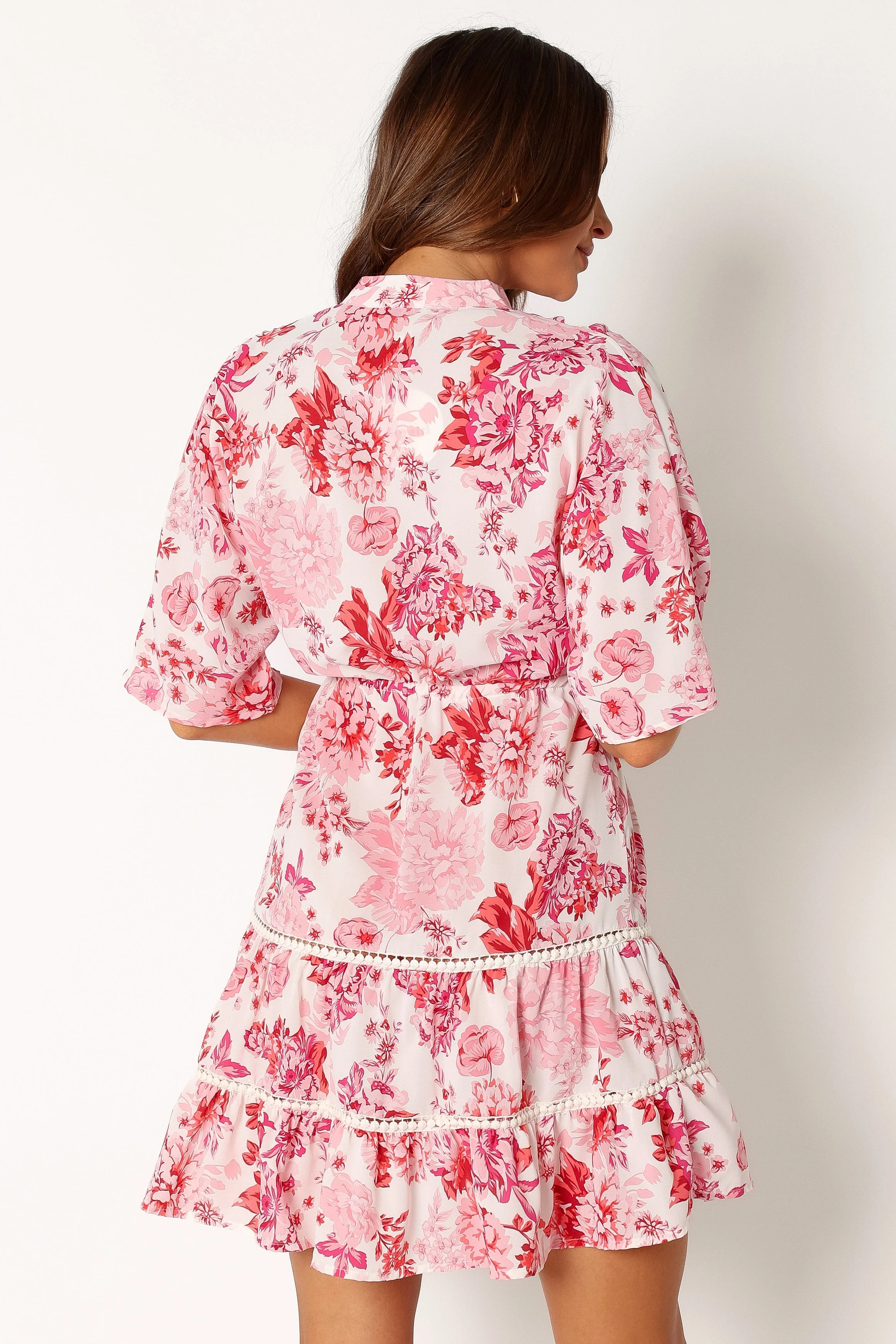 Sienna Long Sleeve Mini Dress - Pink