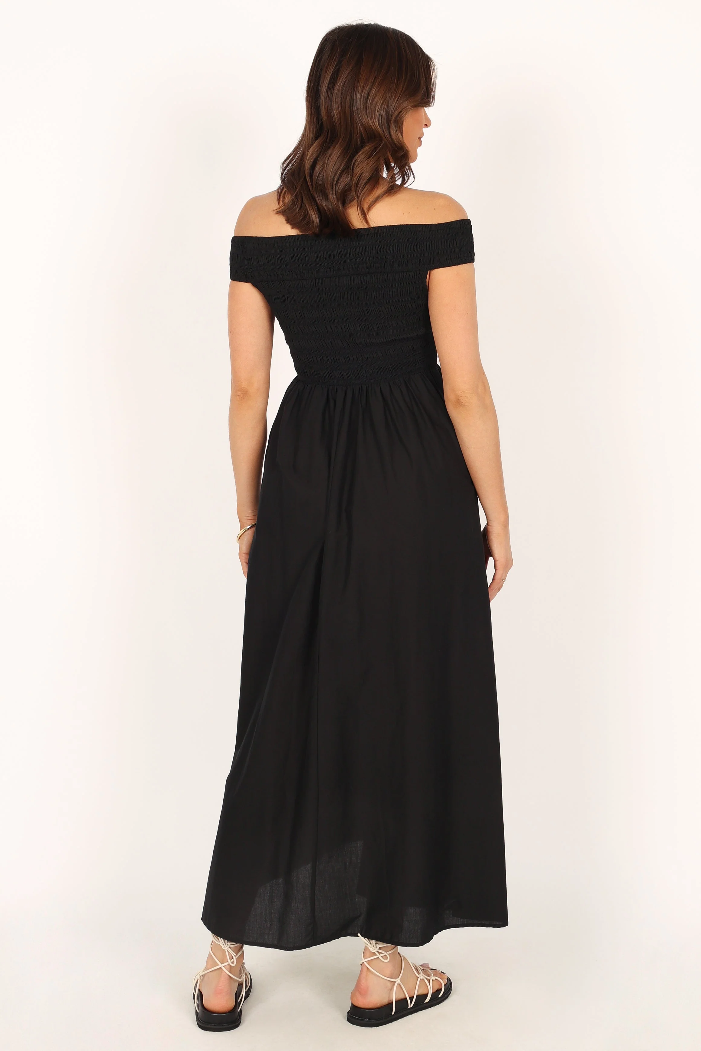 Tessa Off Shoulder Maxi Dress - Black
