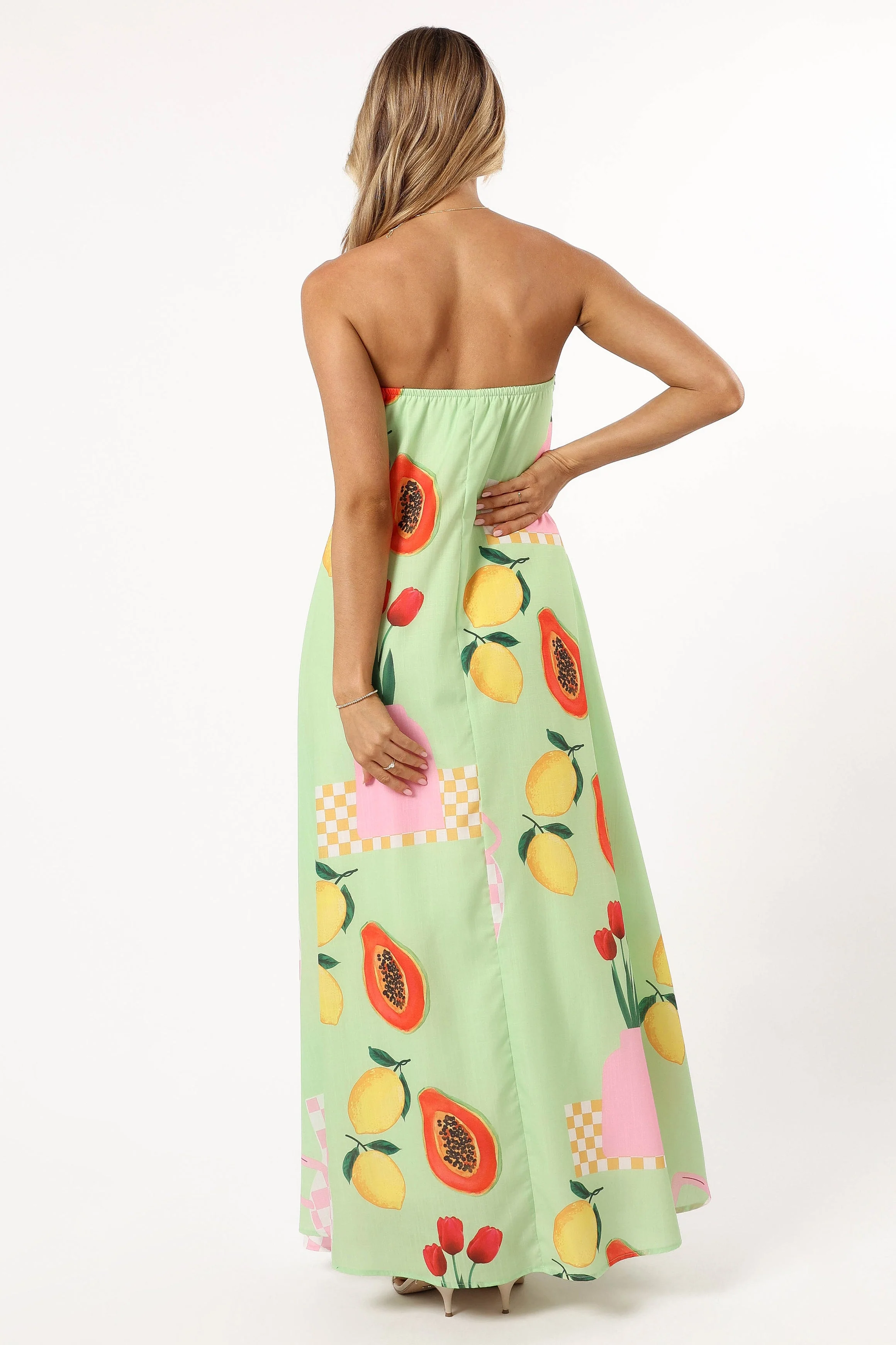 Piccolo Strapless Maxi Dress - Green Papaya