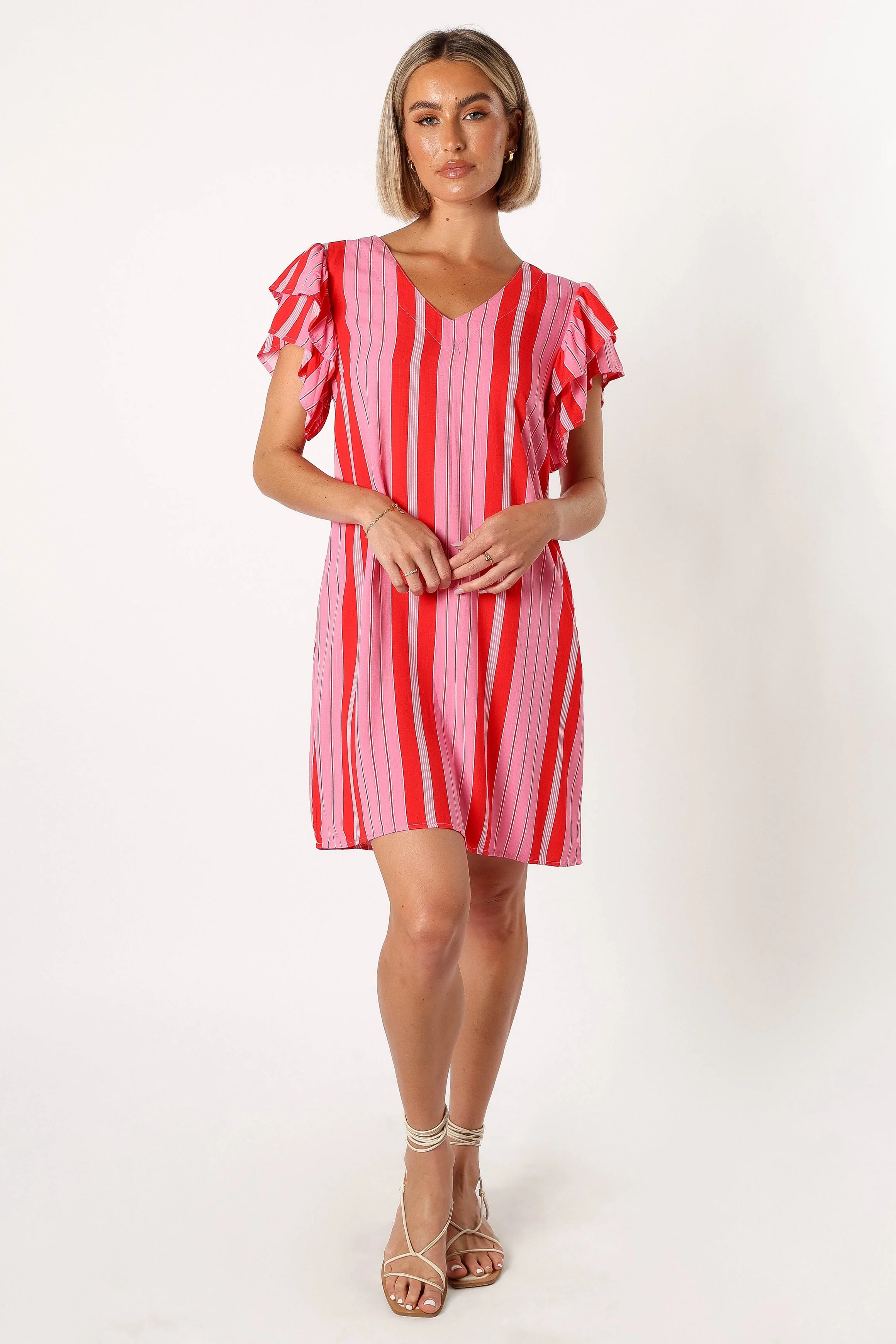 Amara Mini Dress - Pink Stripe