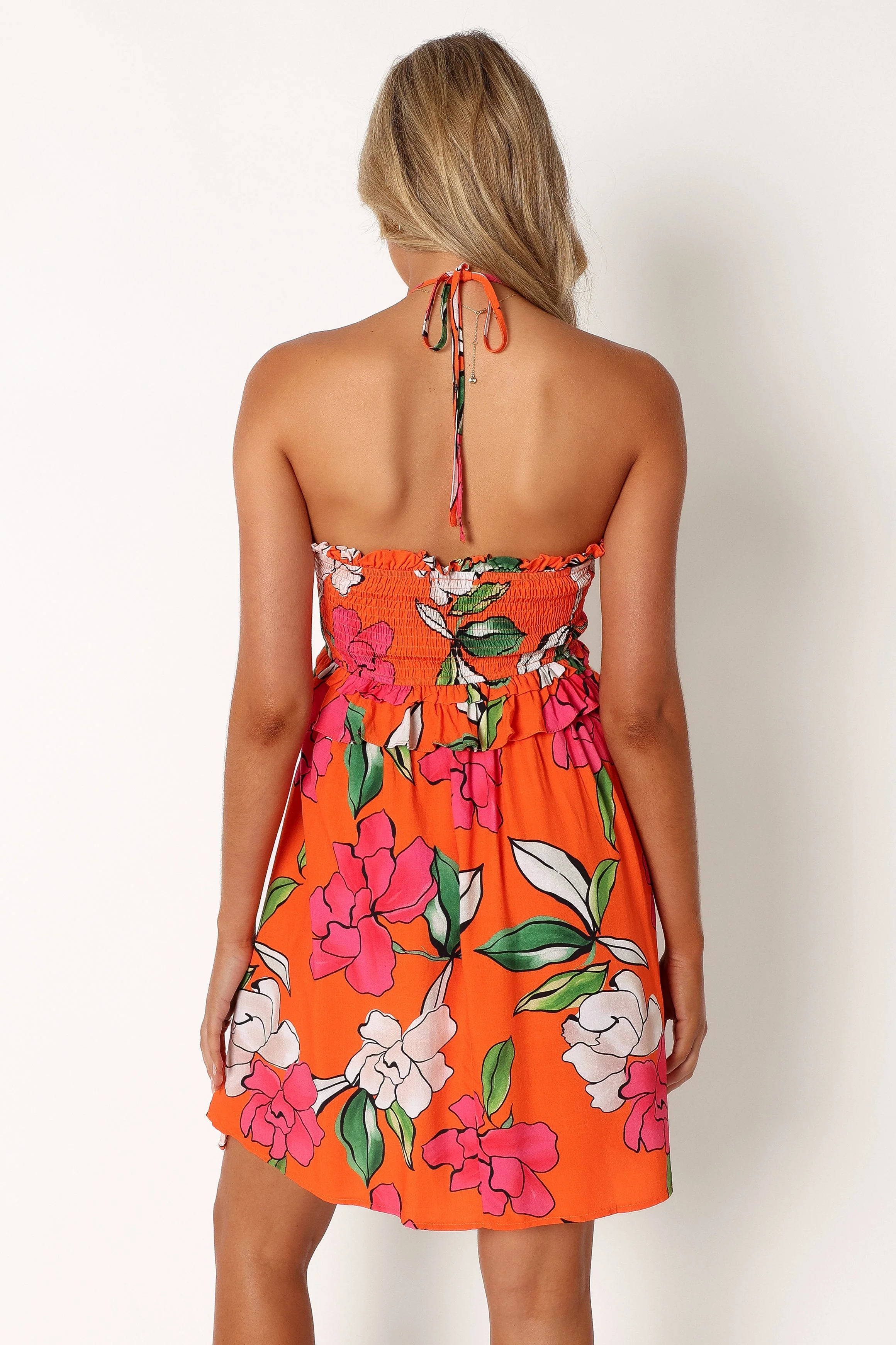 Demi Halterneck Mini Dress - Red