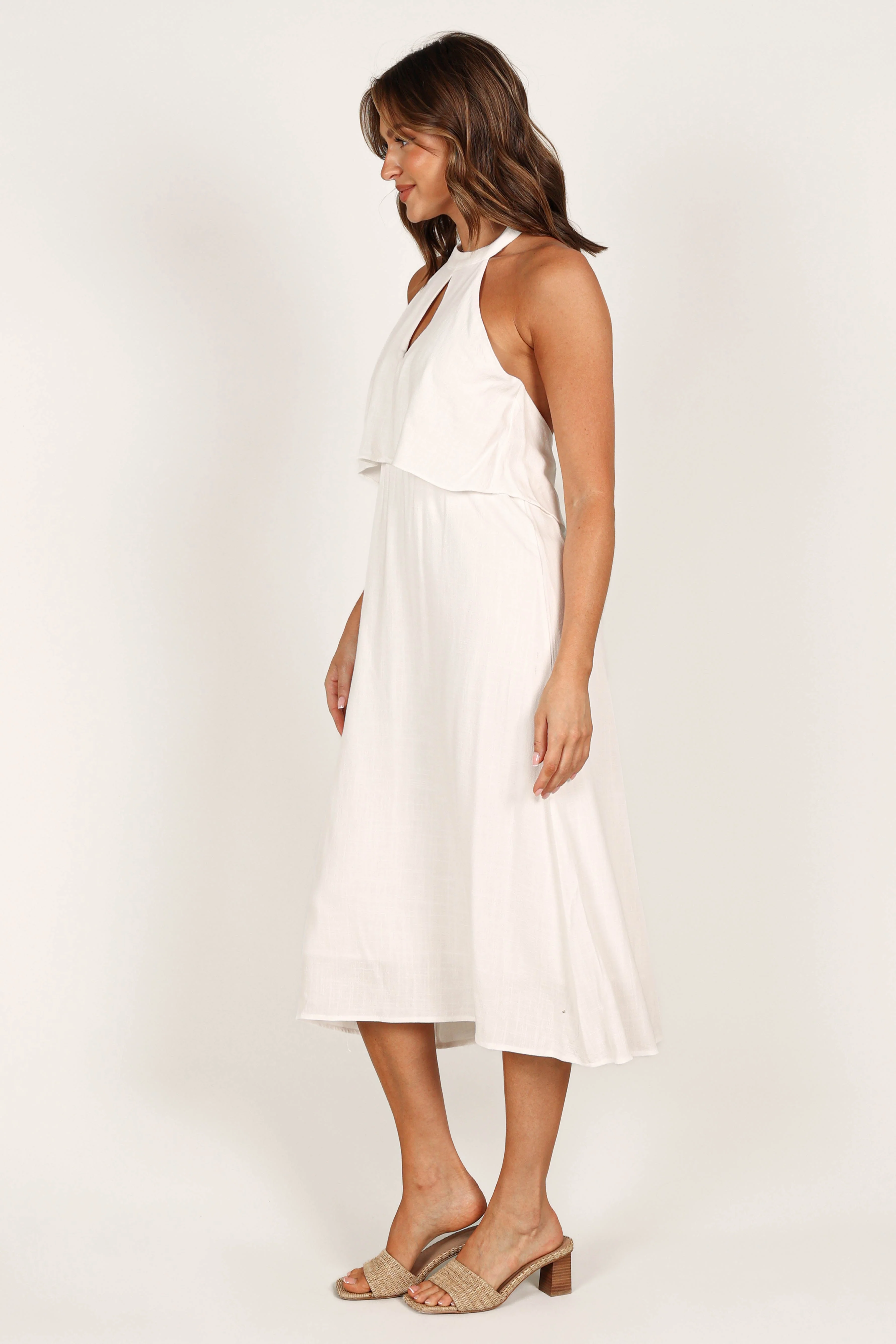 Millie Halterneck Dress - White