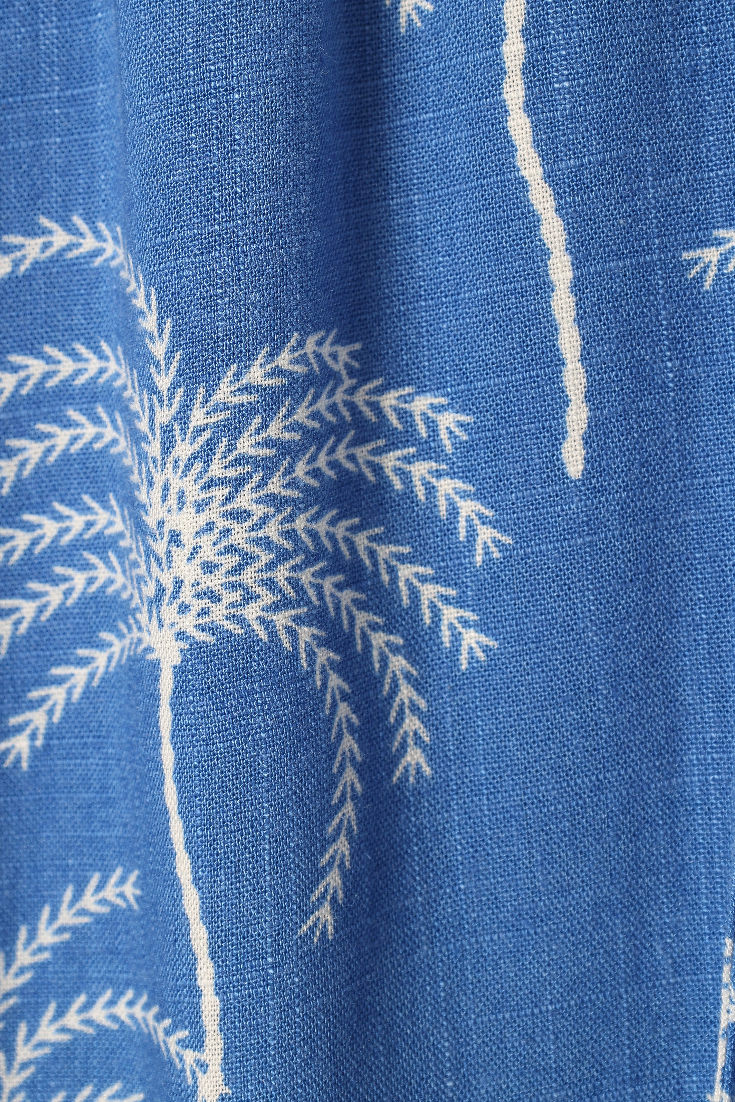 Guava Mini Dress - Blue Palm Print