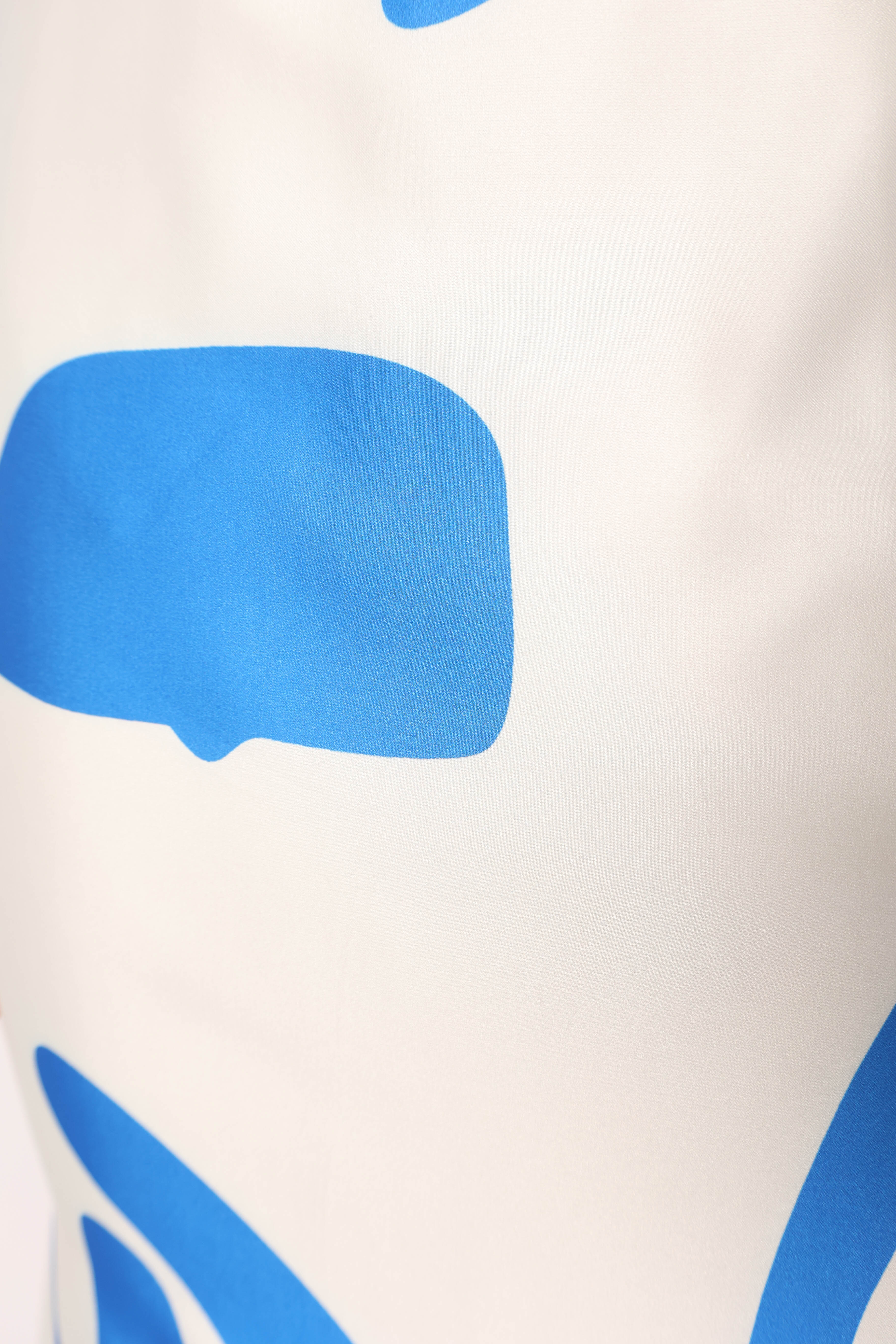 Triton Long Sleeve Midi Dress - White Blue