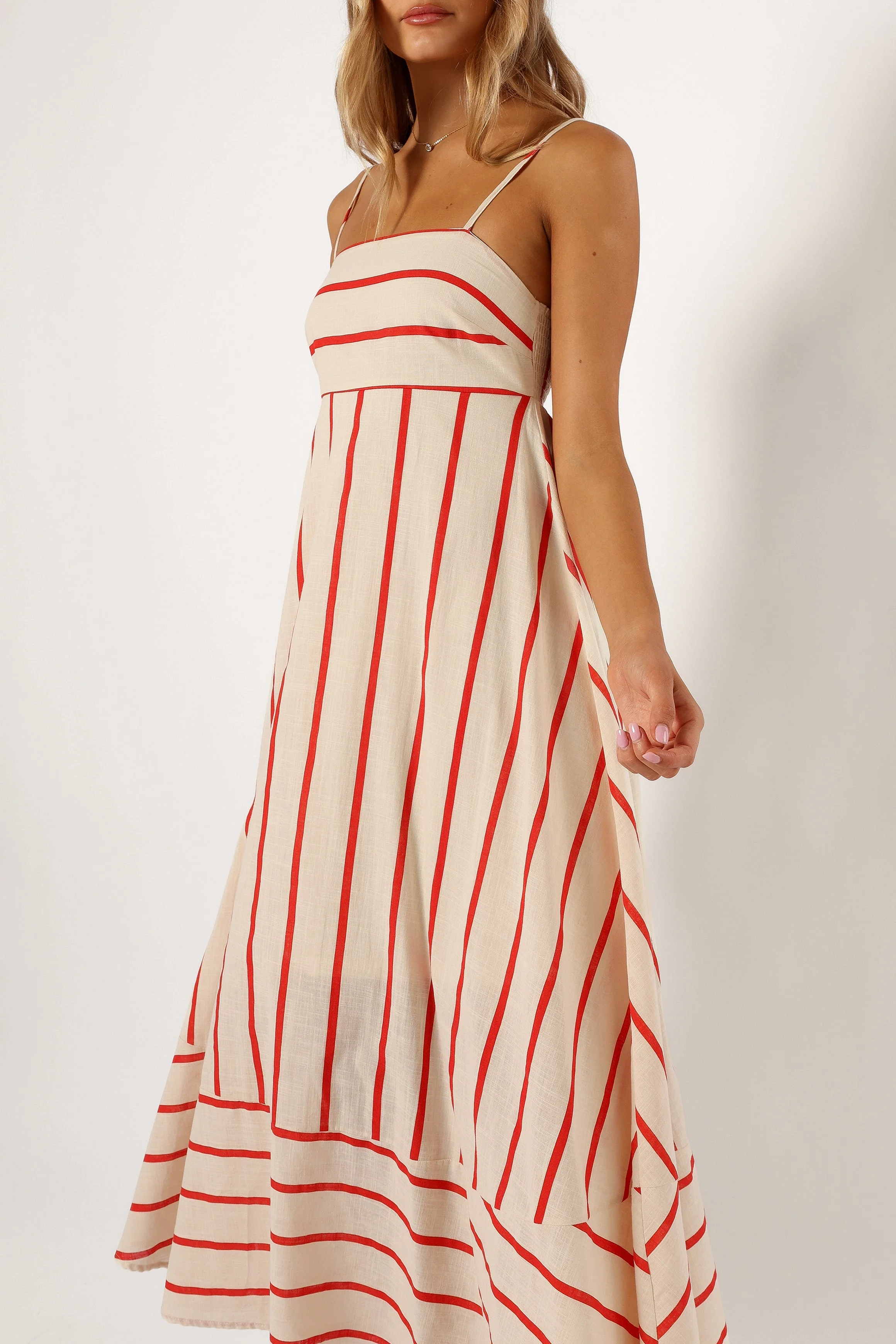 Brea Maxi Dress - Cream Stripe
