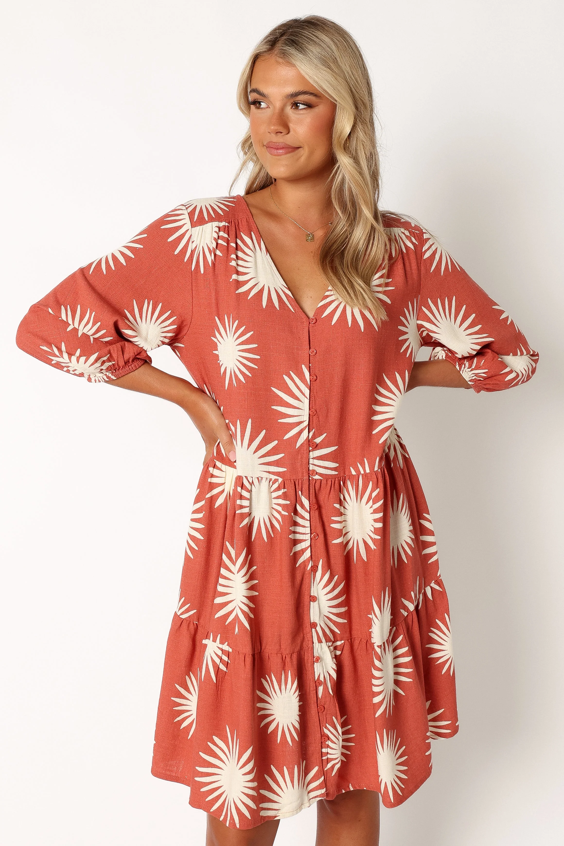 Bennet Long Sleeve Mini Dress - Ida Print