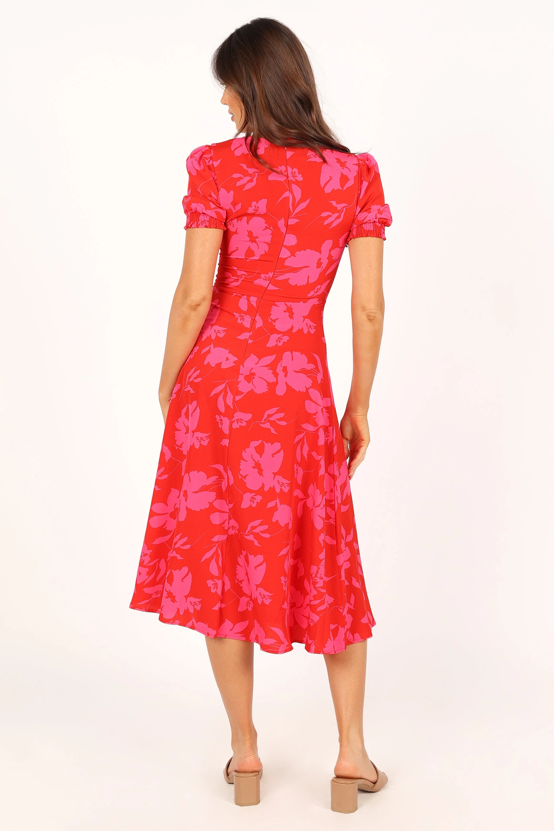 Frankie Dress - Red Pink Floral