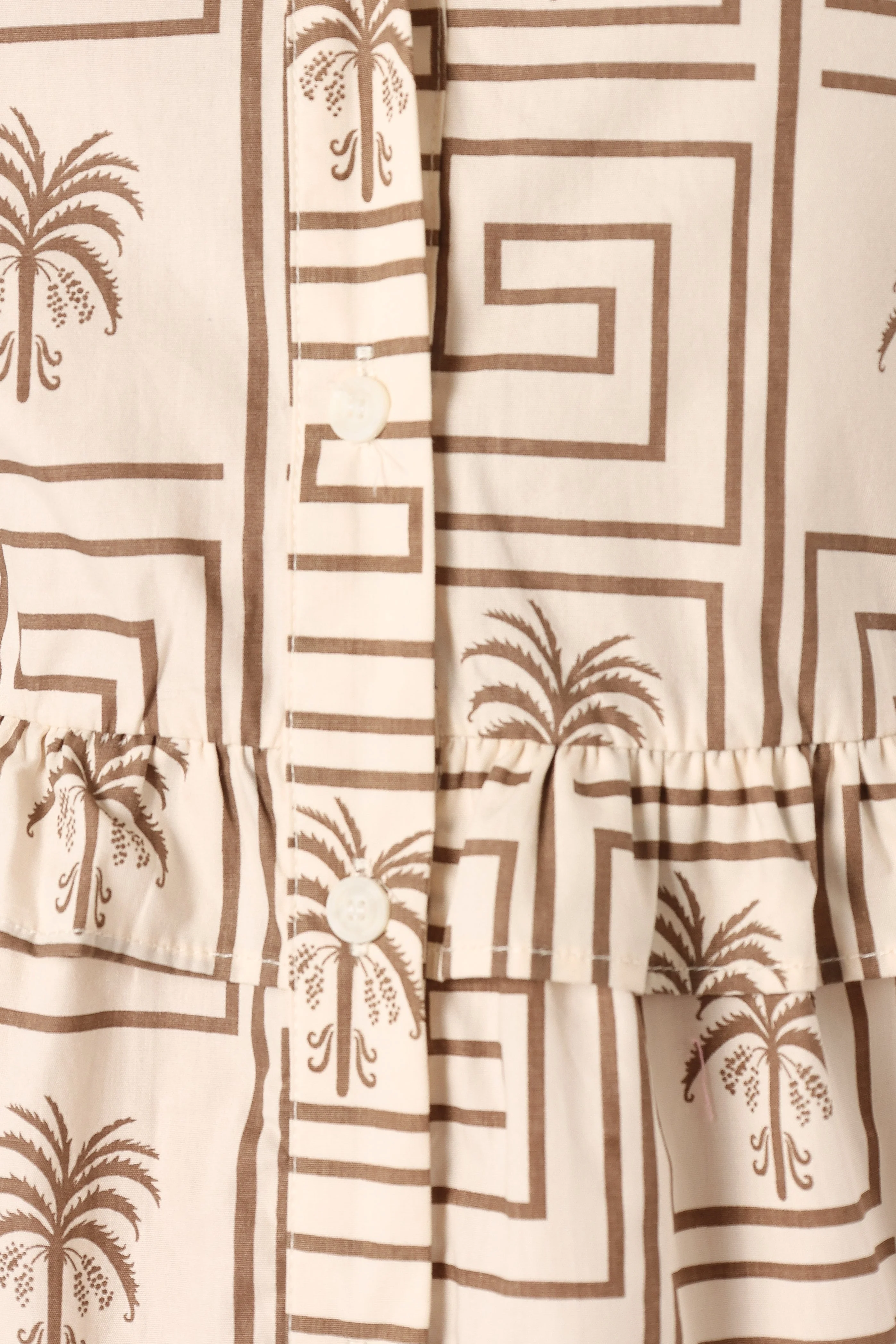 Huntley Mini Dress - Cream Chocolate