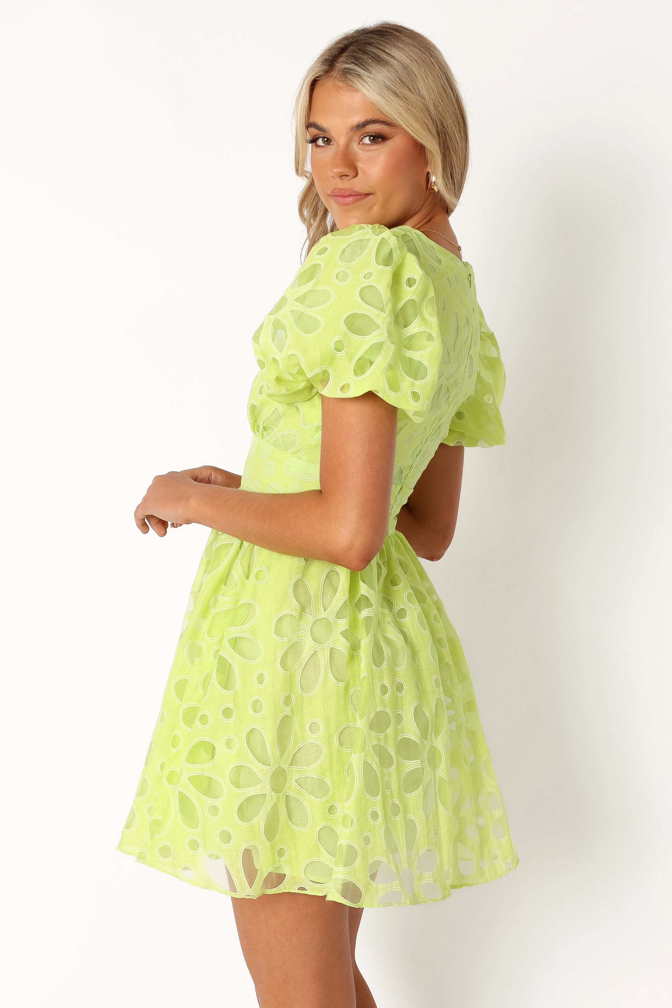 Percy Mini Dress - Lime