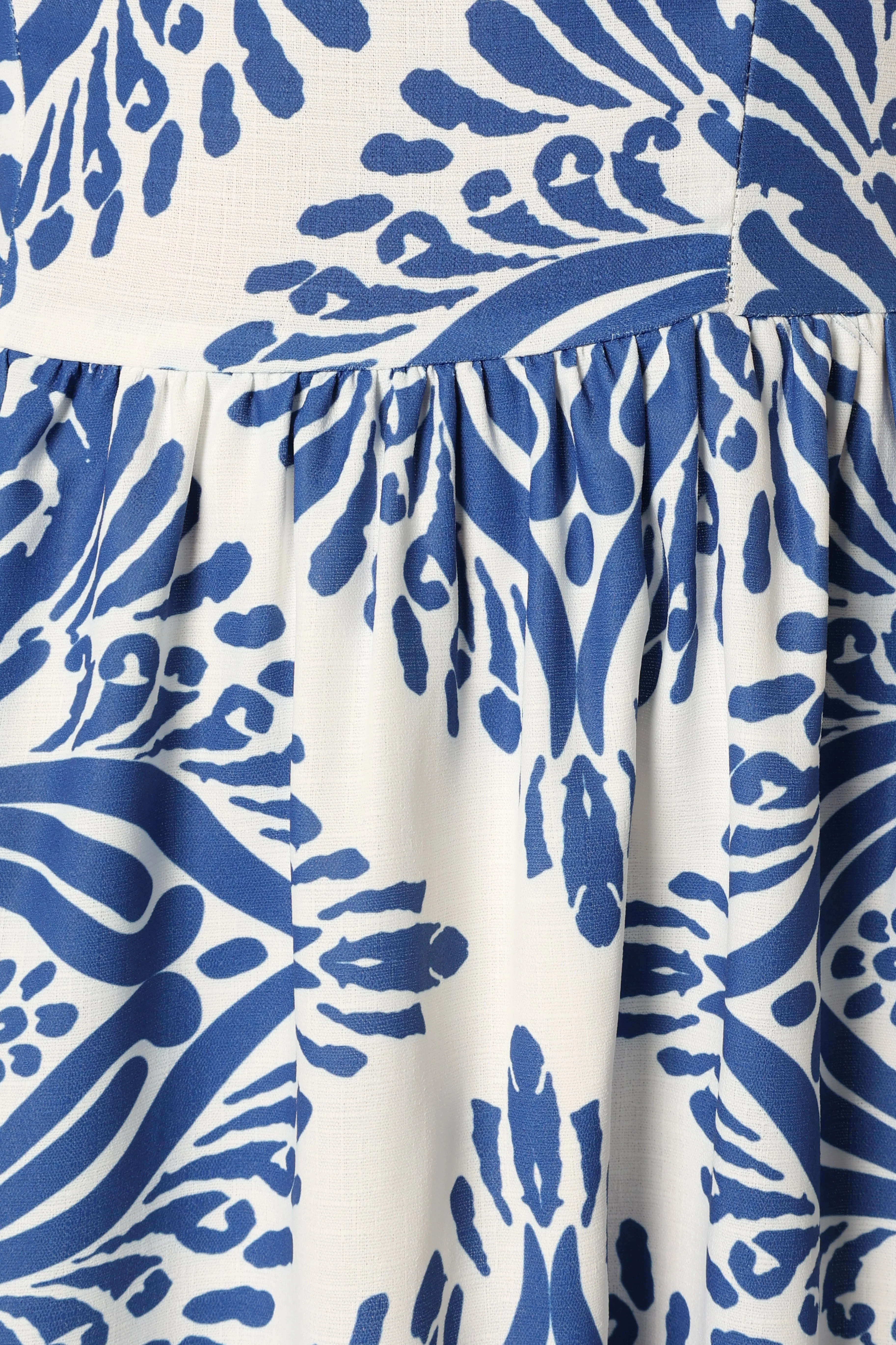 Stazie Midi Dress - Blue White Print