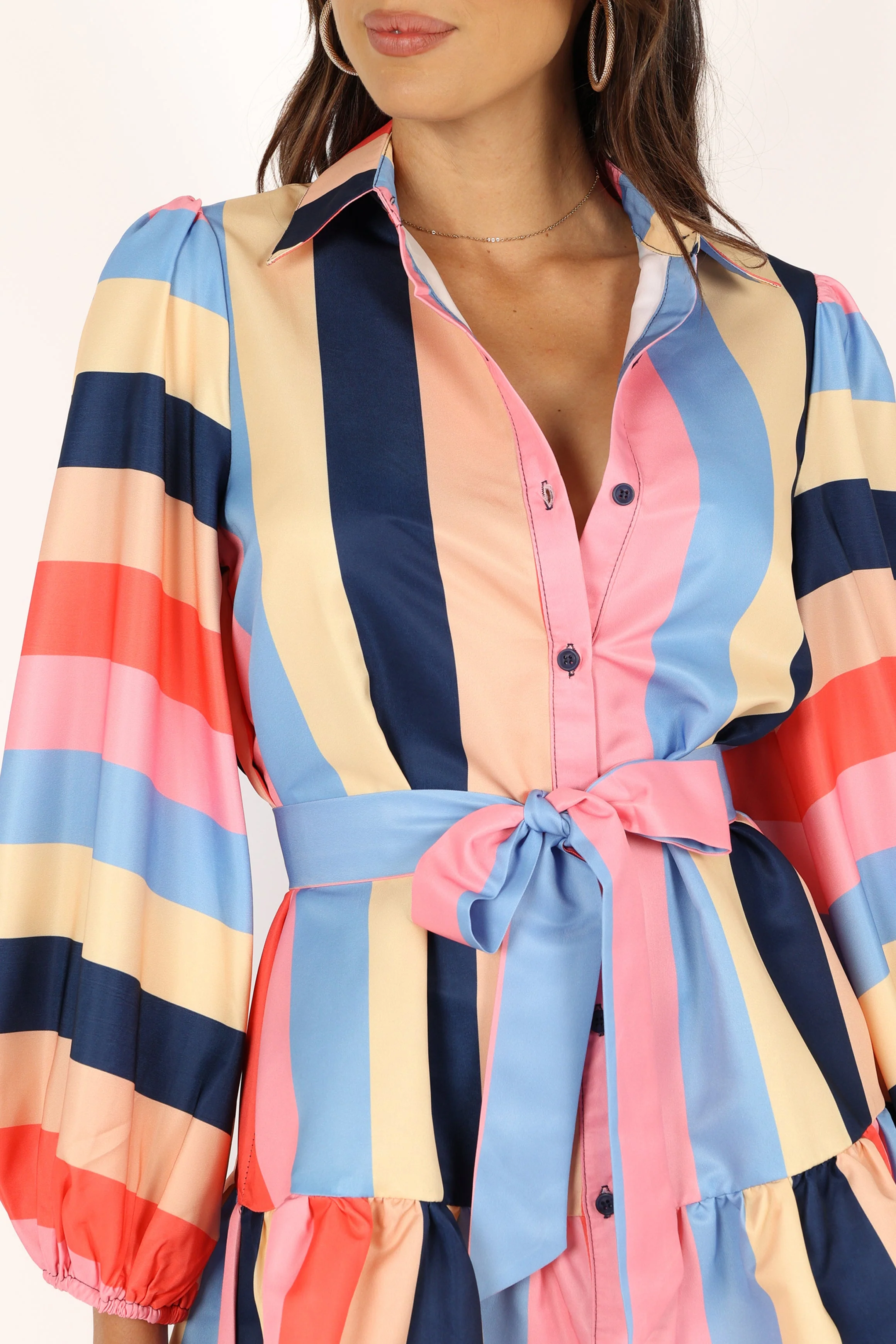 Cobella Long Sleeve Mini Dress - Multi Coloured