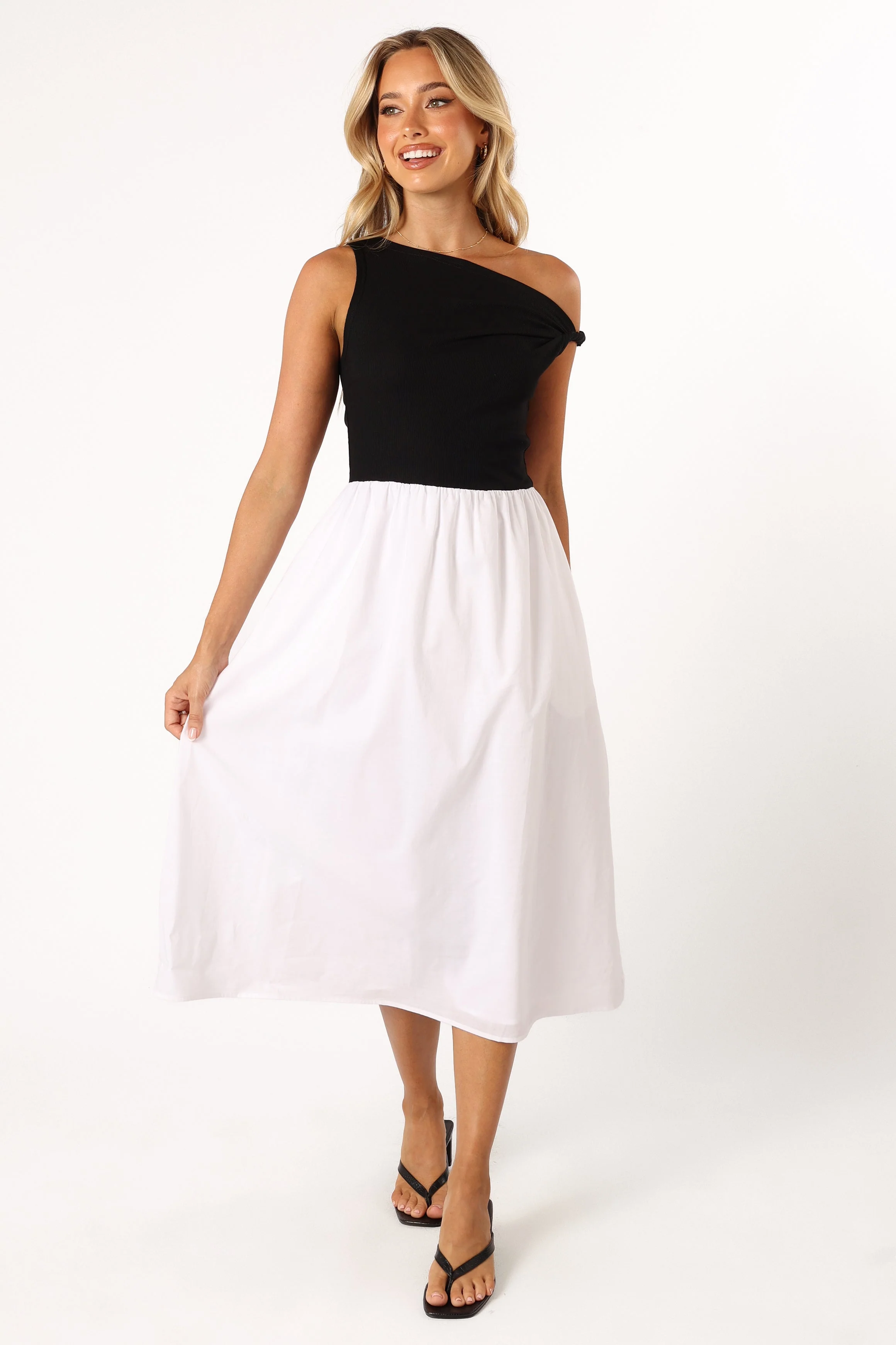 Judson Midi Dress - White/Black