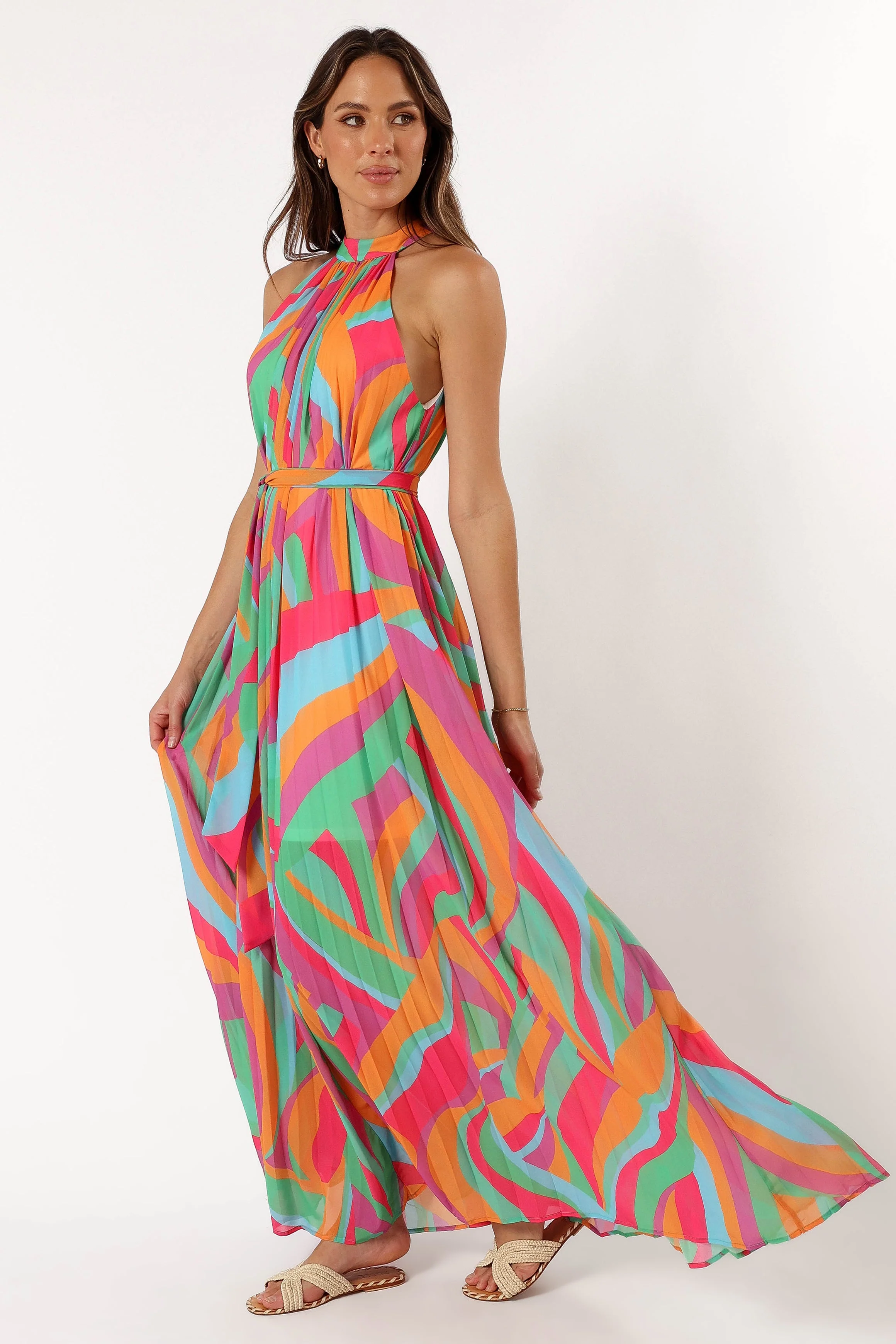Leandra Halterneck Maxi Dress - Multicoloured