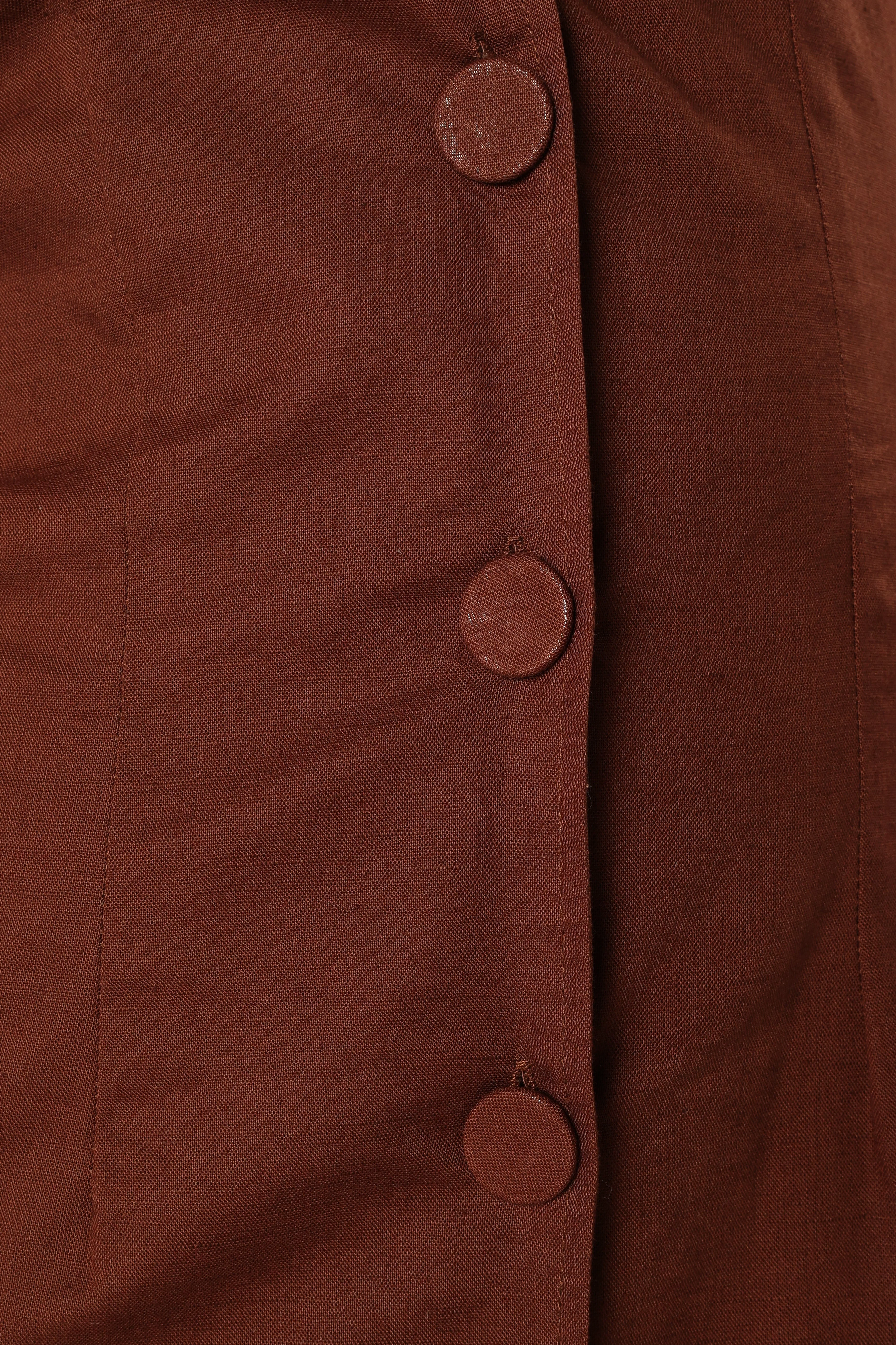 Galia Midi Dress - Chocolate