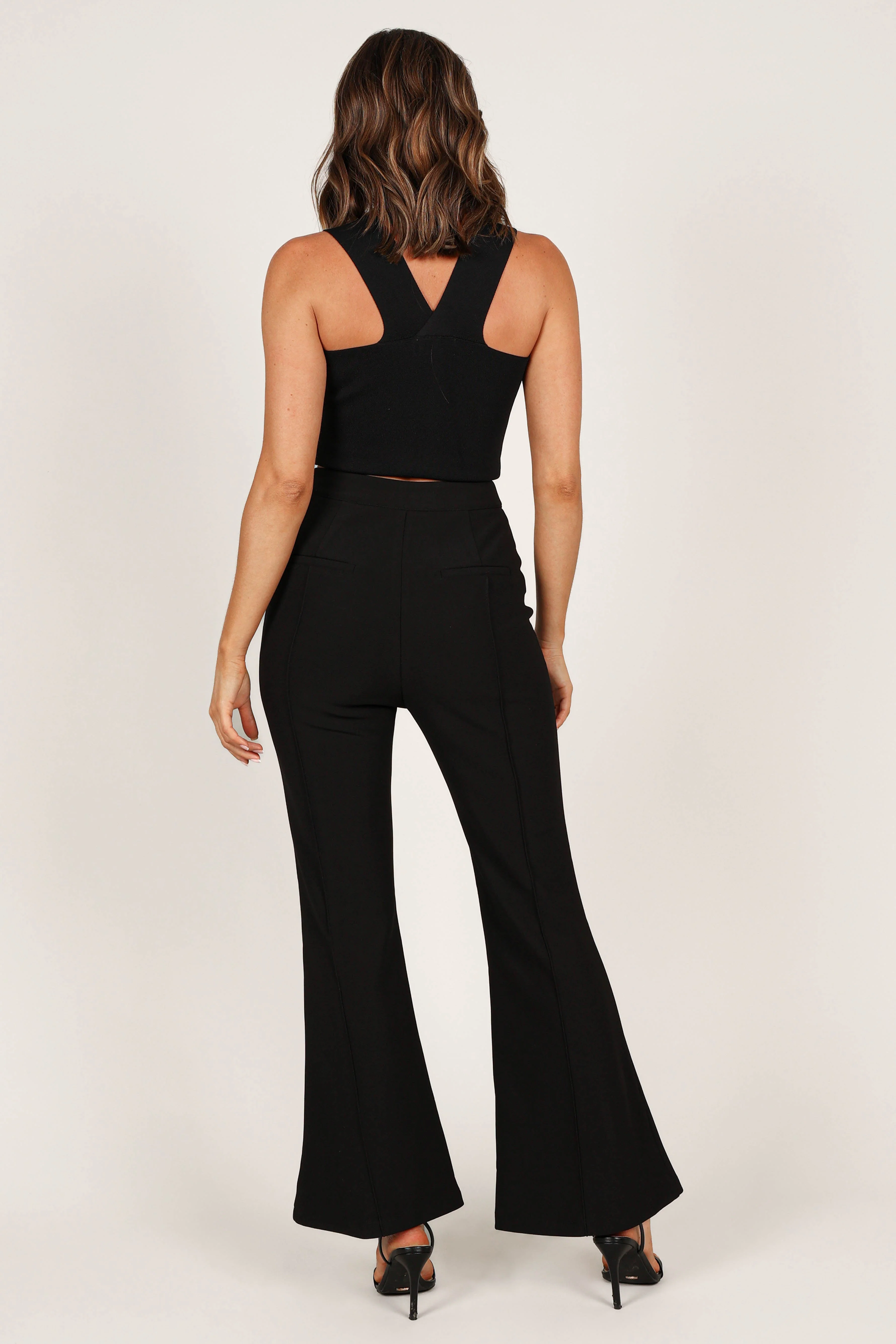 Rutherford Flared Ponte Pant - Black