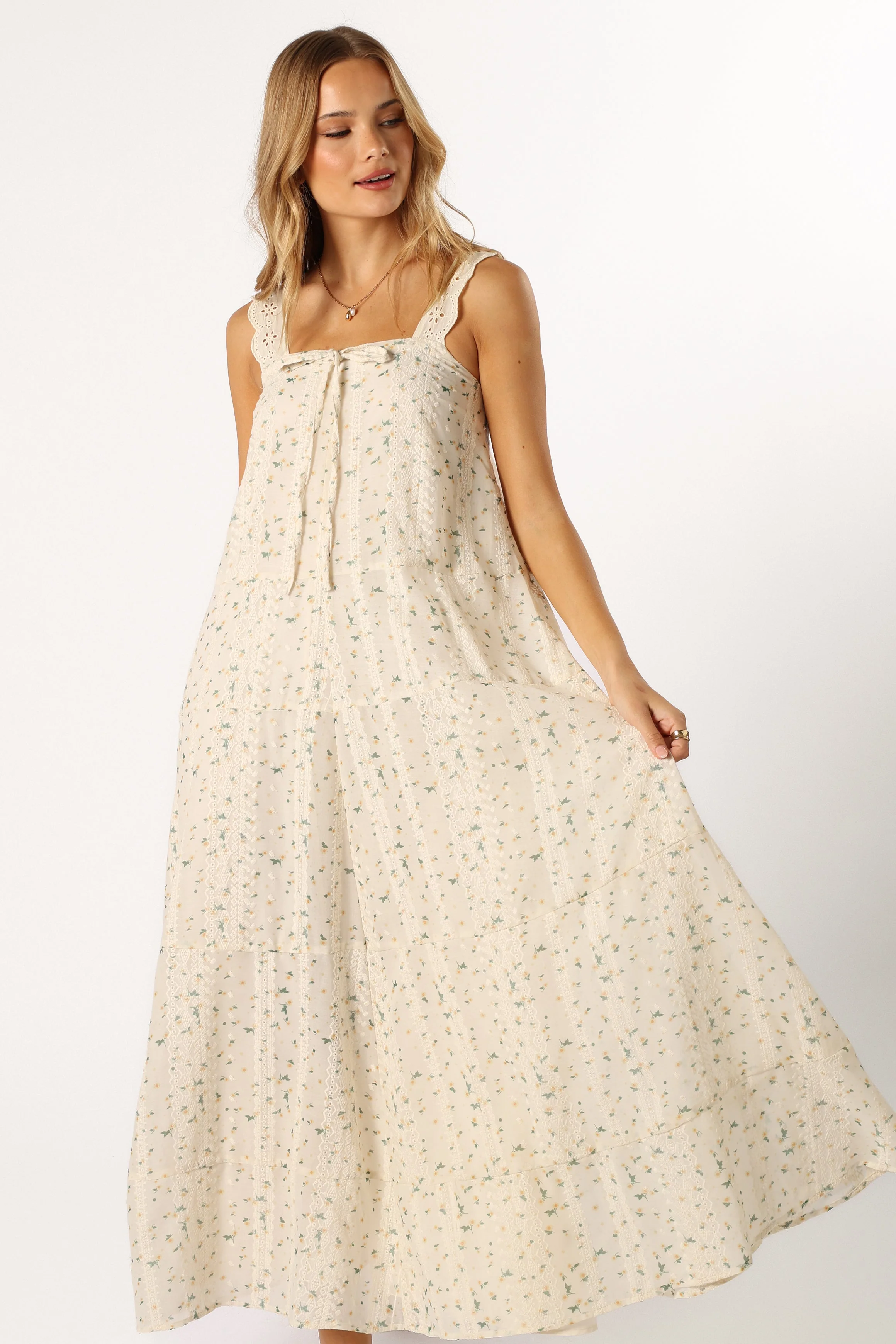Caroline Maxi Dress - Yellow Floral