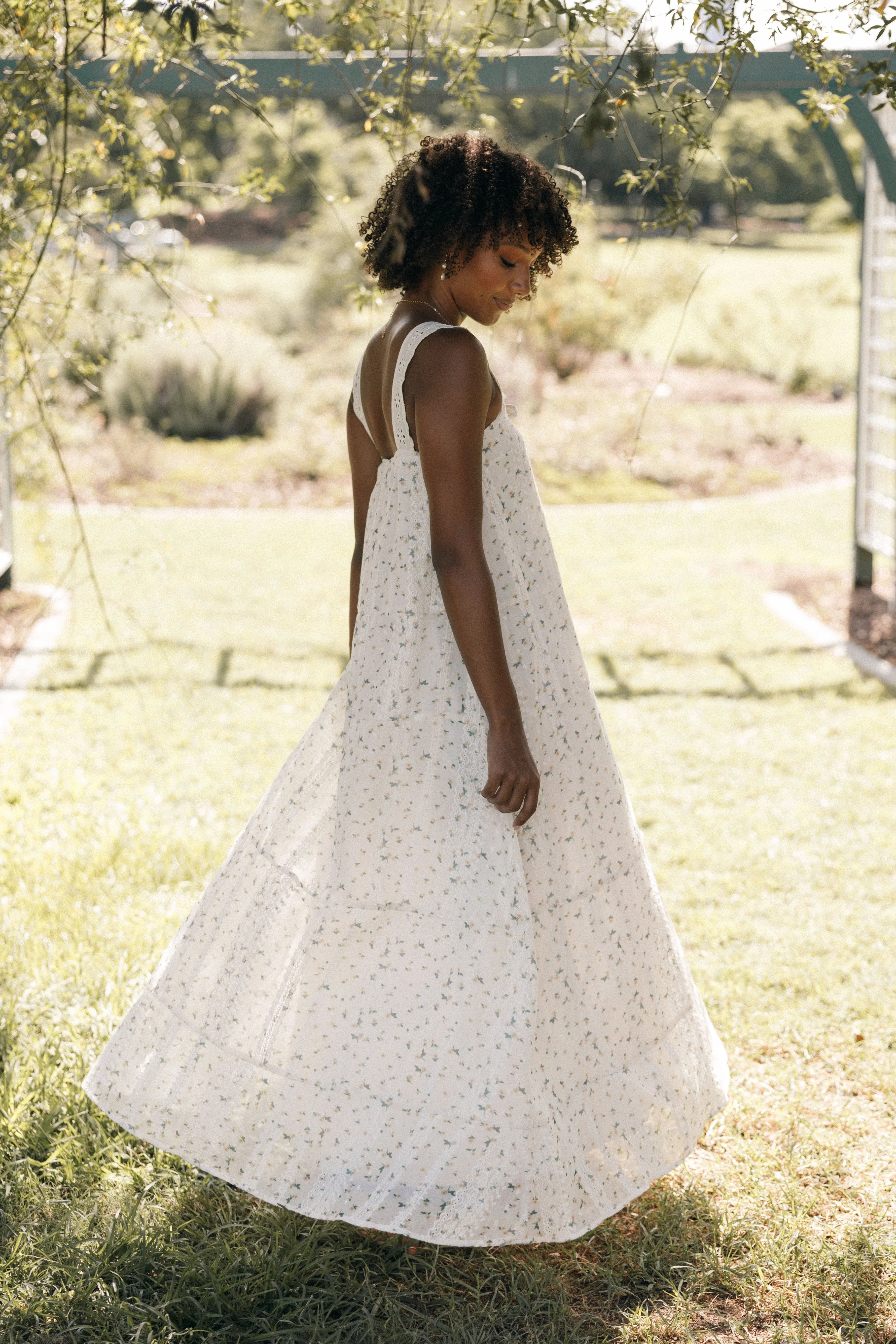 Caroline Maxi Dress - Yellow Floral