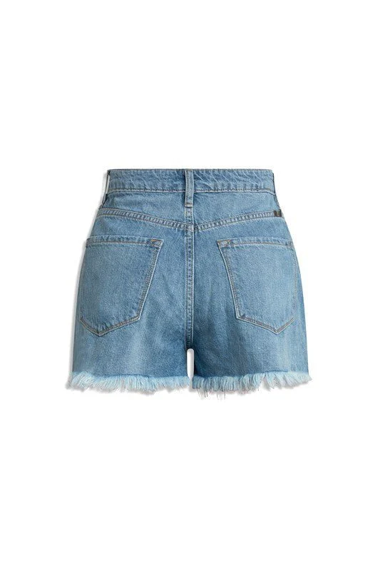 Lizzie High Rise Denim Shorts - Medium