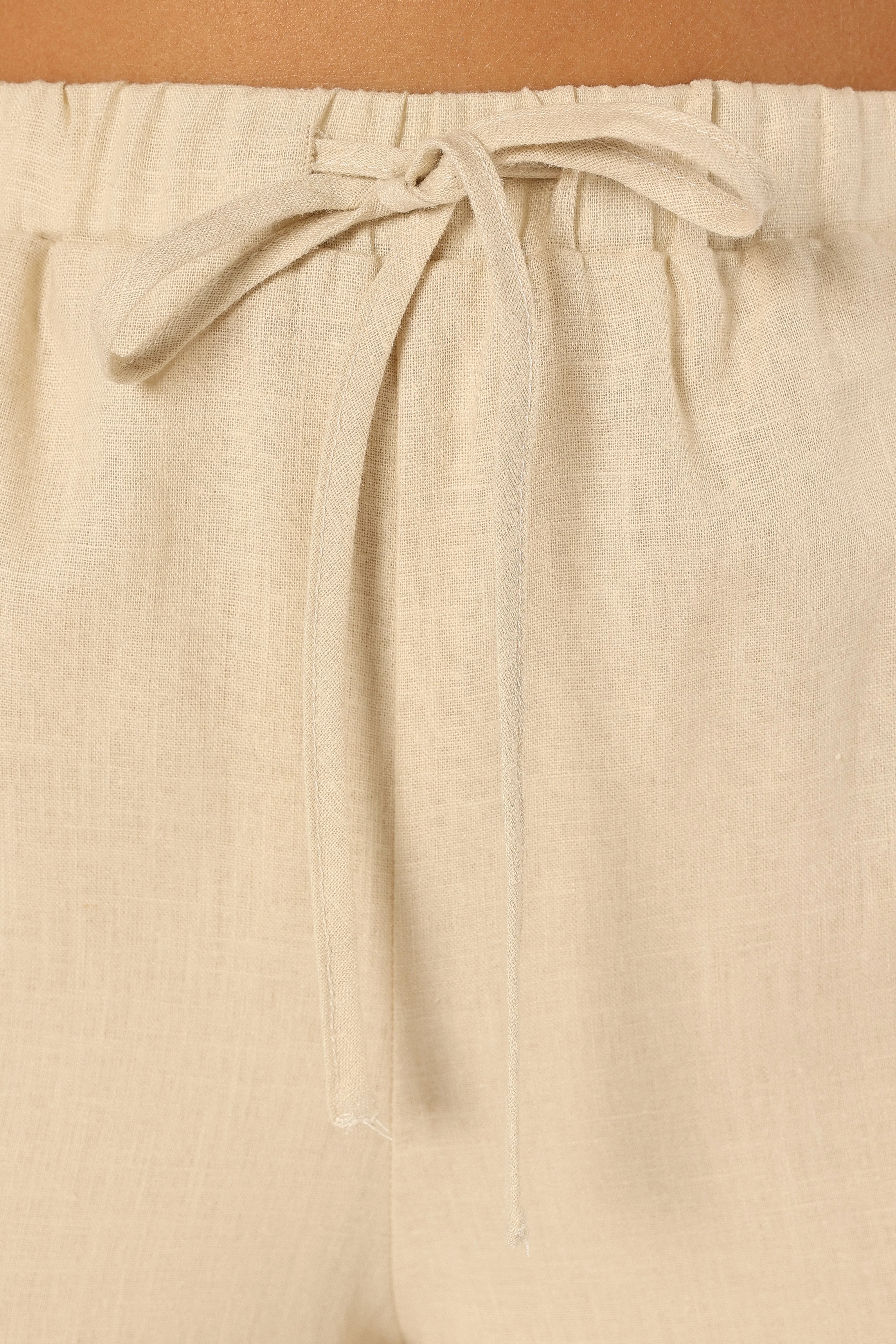 Bowie Wide Leg Linen Pants - Oatmeal