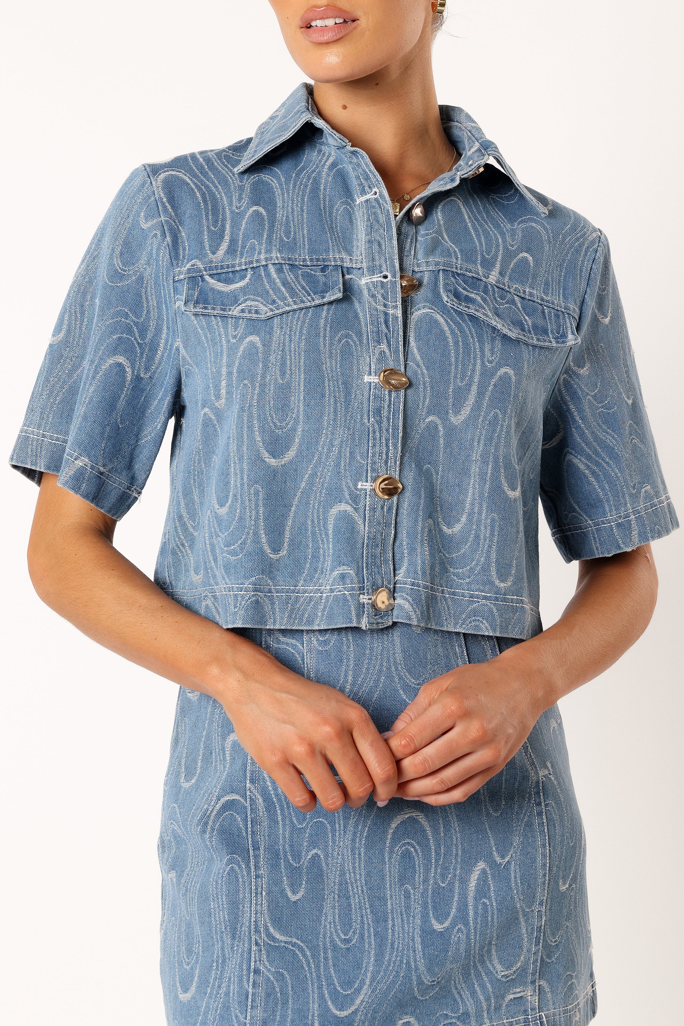 Tammy Two Piece Set - Blue Denim